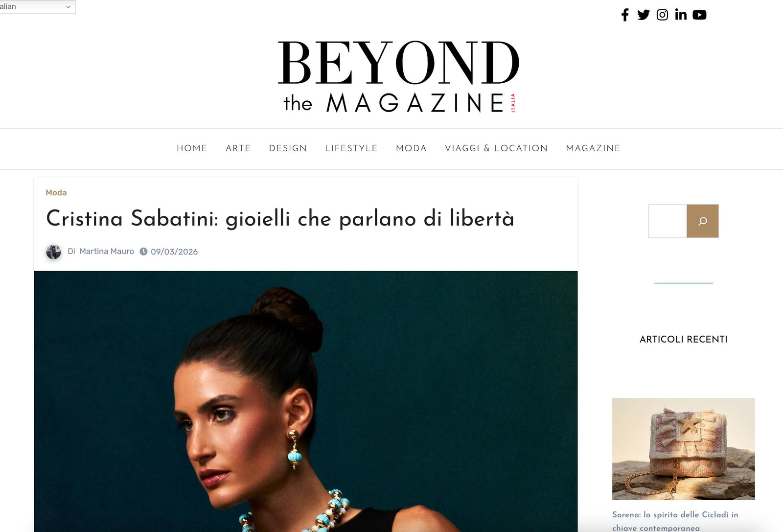 Cristina Sabatini: Jewelry That Speaks of Freedom