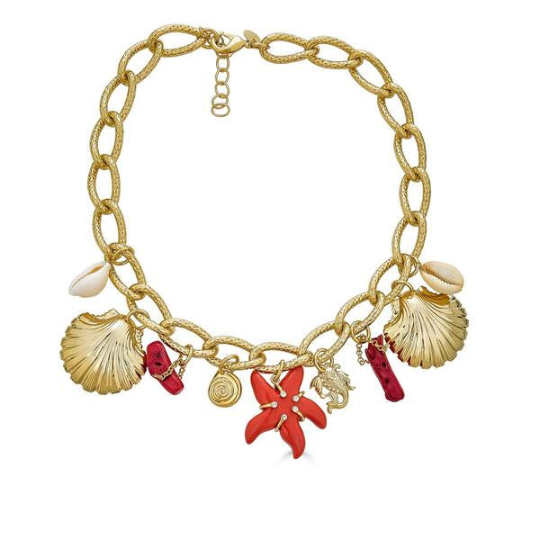 Sea Party Necklace - Red