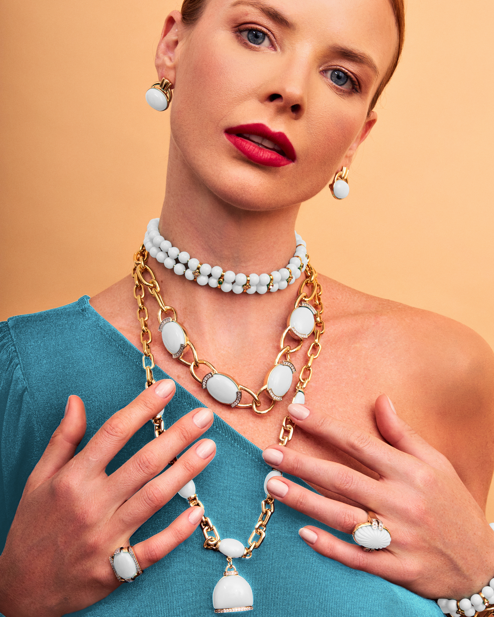 Aura Ring White Agate