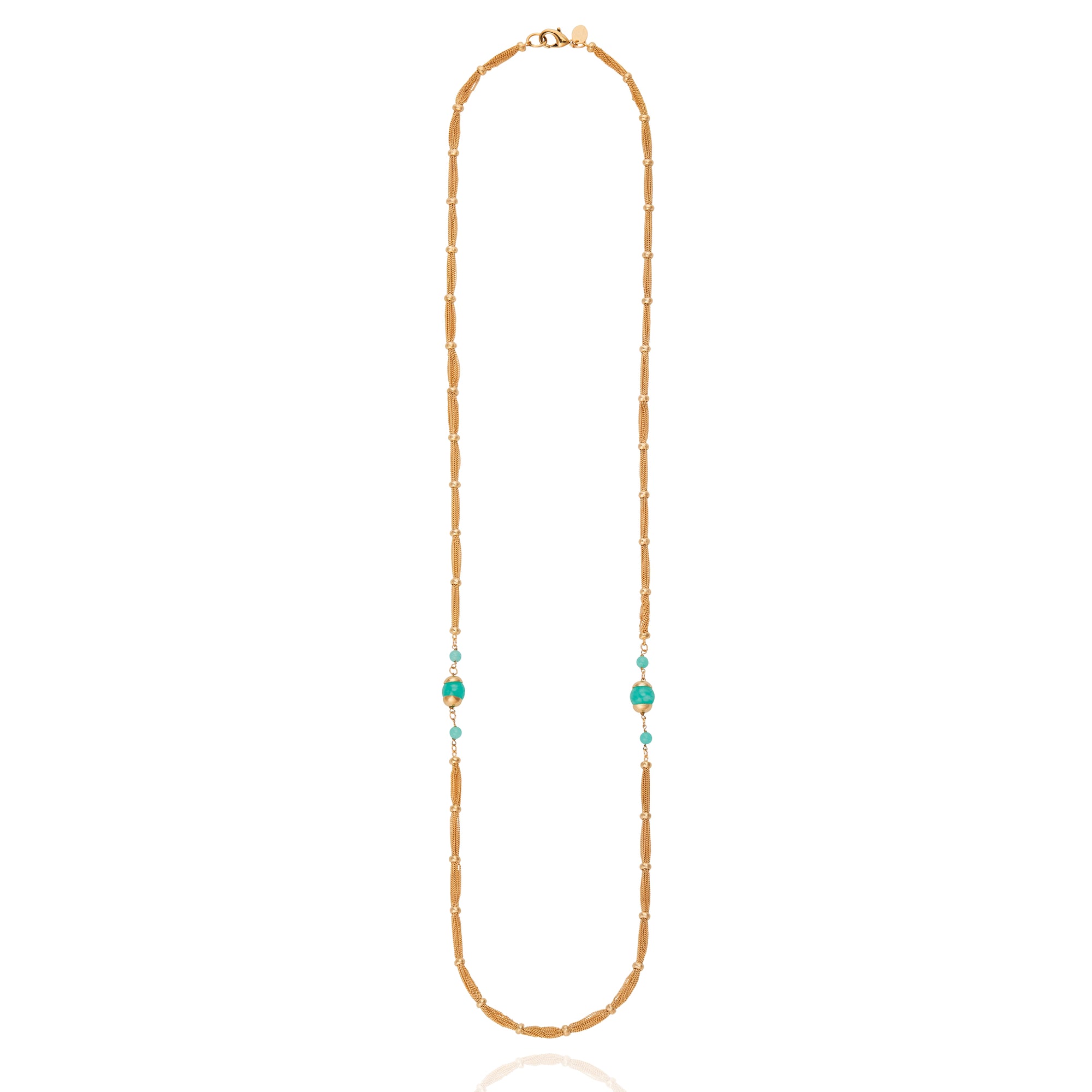 Taj Mahal Long Necklace - Aqua