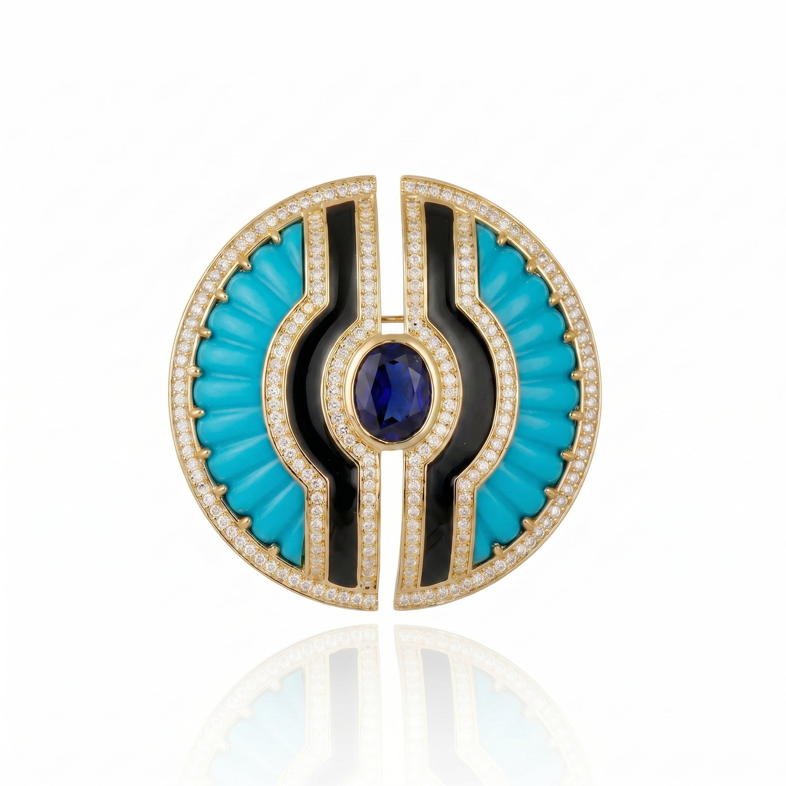 Inti Brooch Turquoise