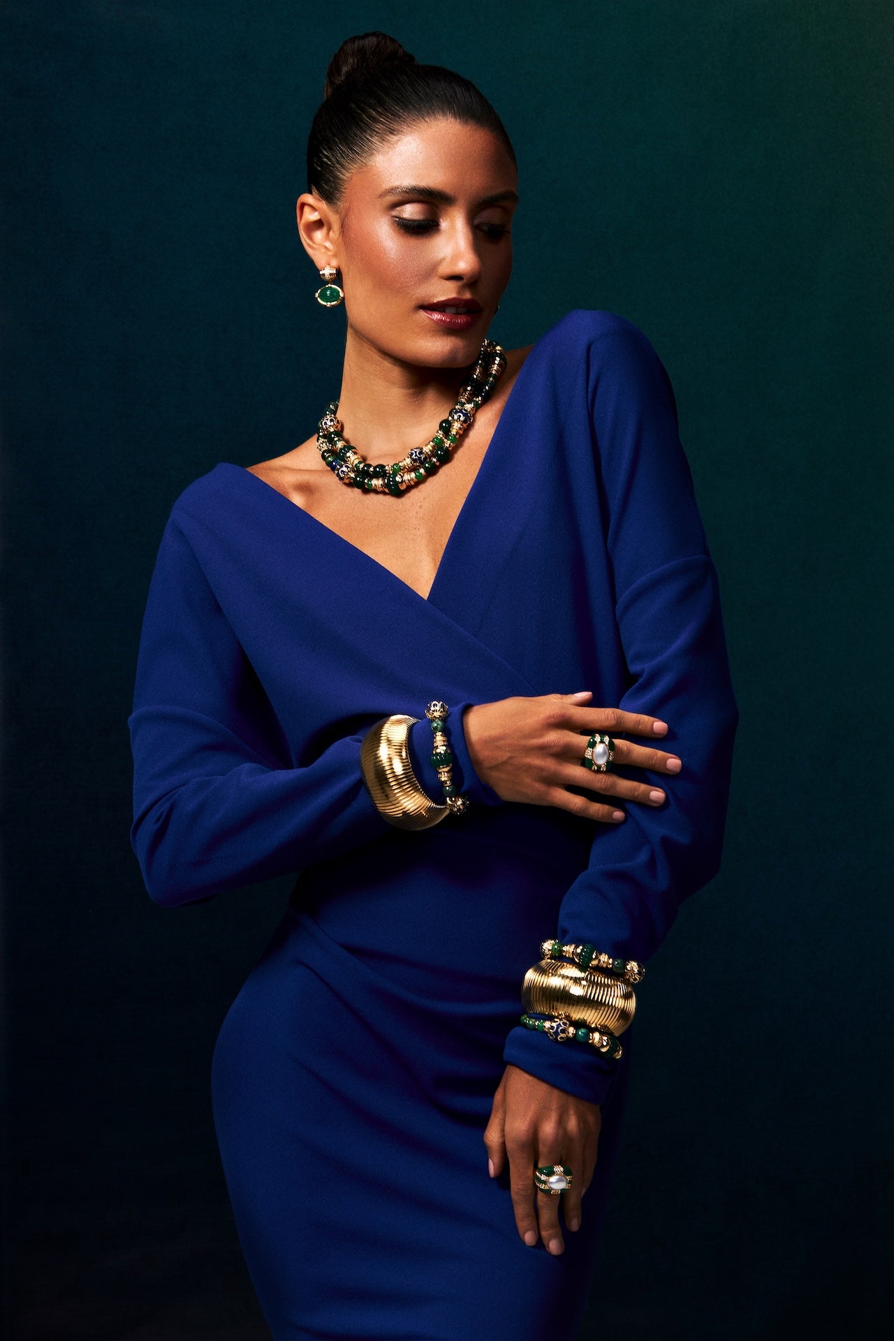 Segall Bracelet Green Agate and Chrysocolla