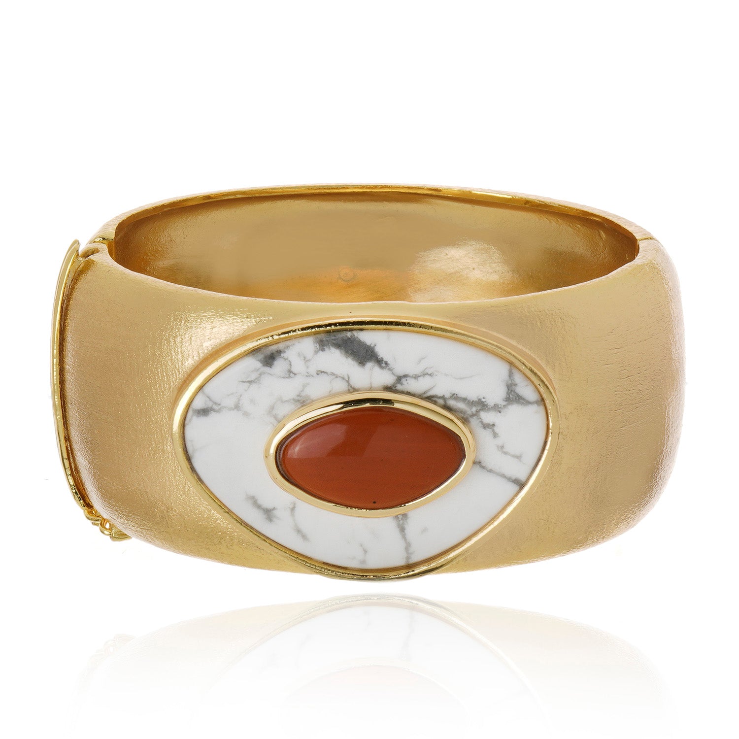 Poet Bangle - Red Jasper Howlite