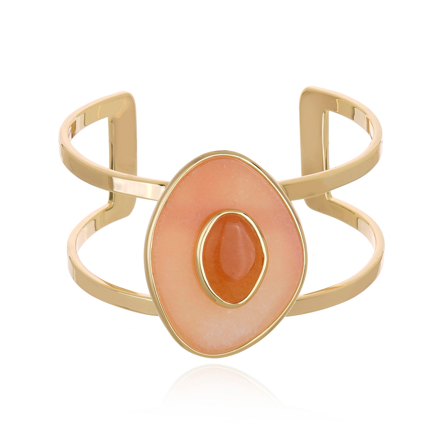 Poet Cuff - Rose Quartz