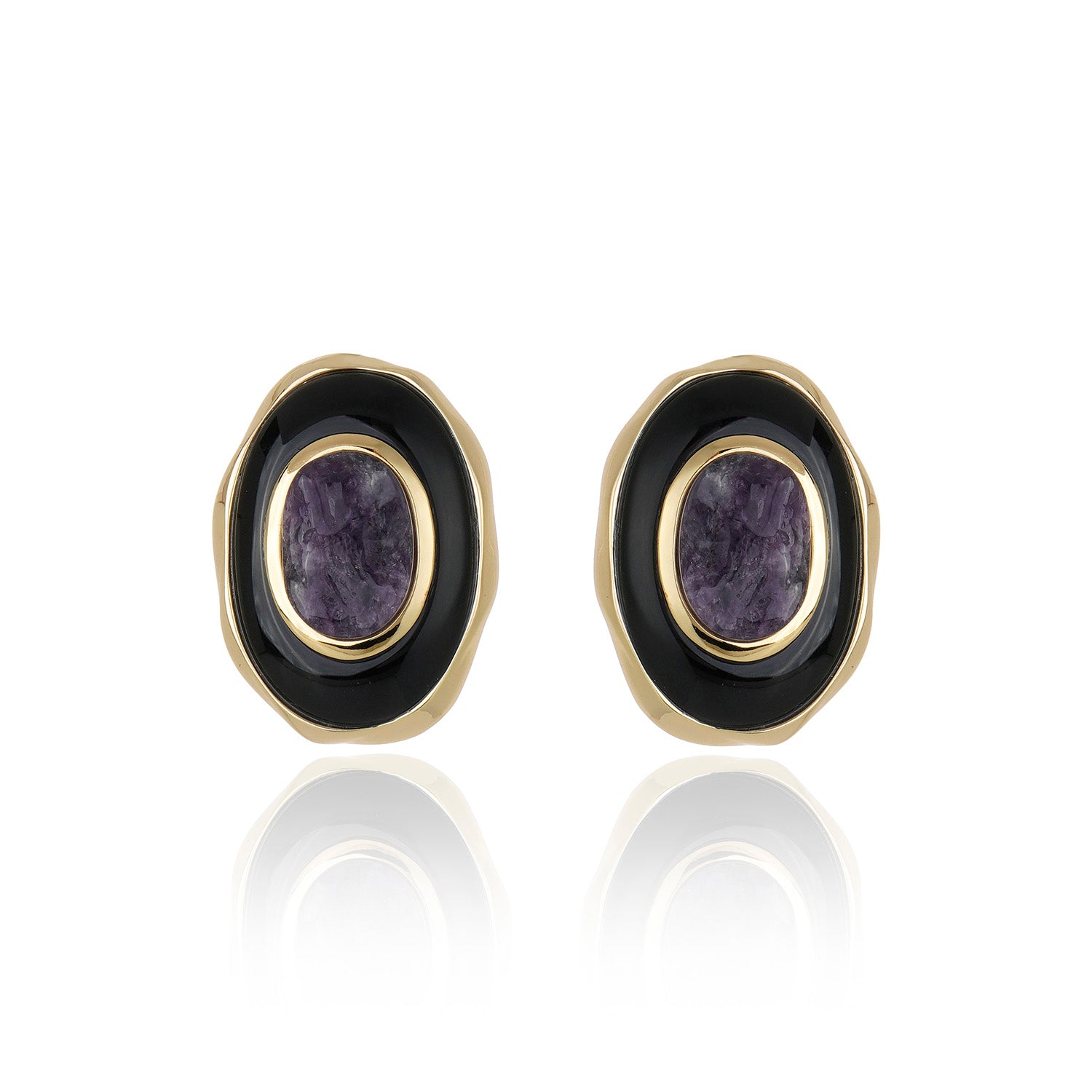 Confidence Stud - Black Amethyst