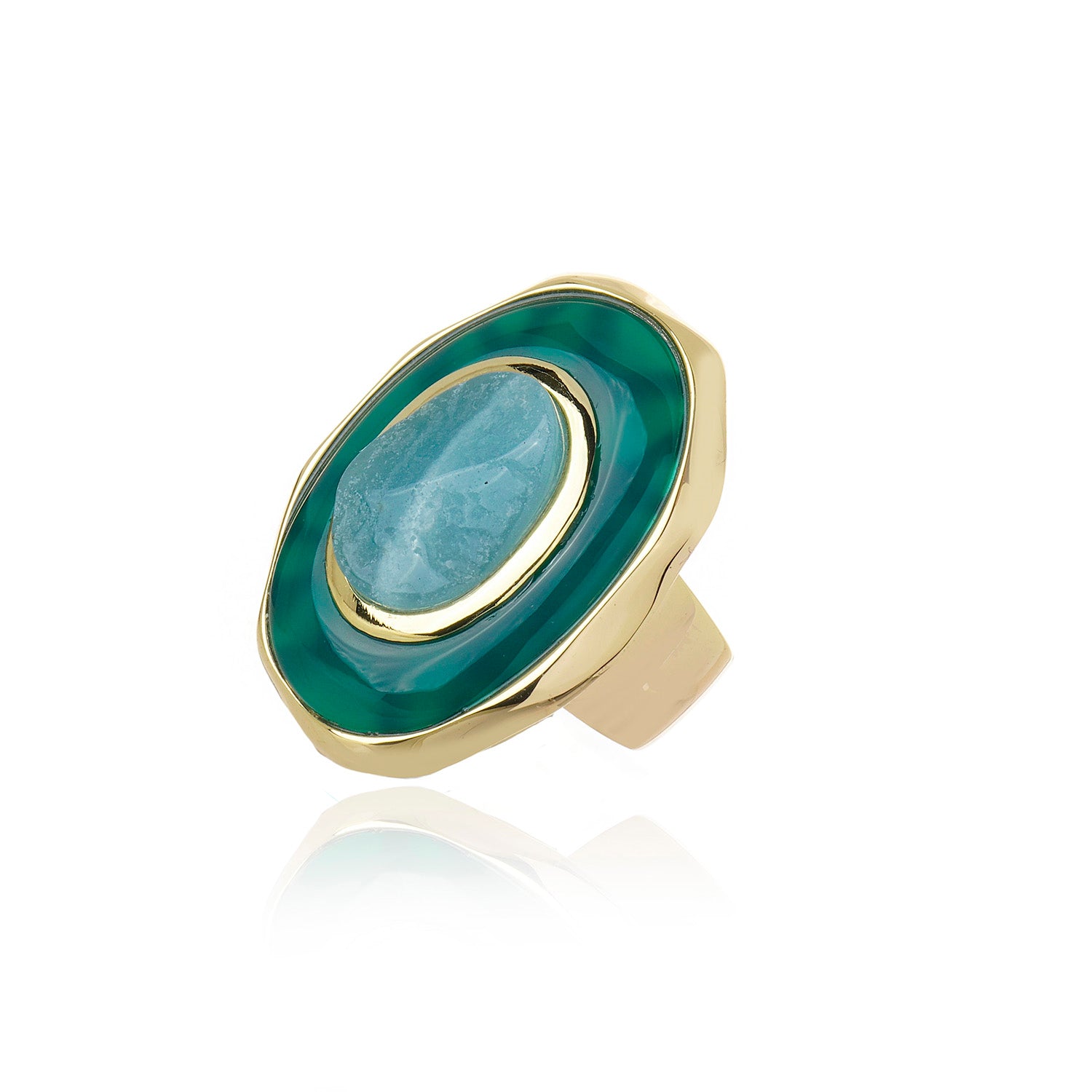 Confidence Ring - Green Agate Amazonite