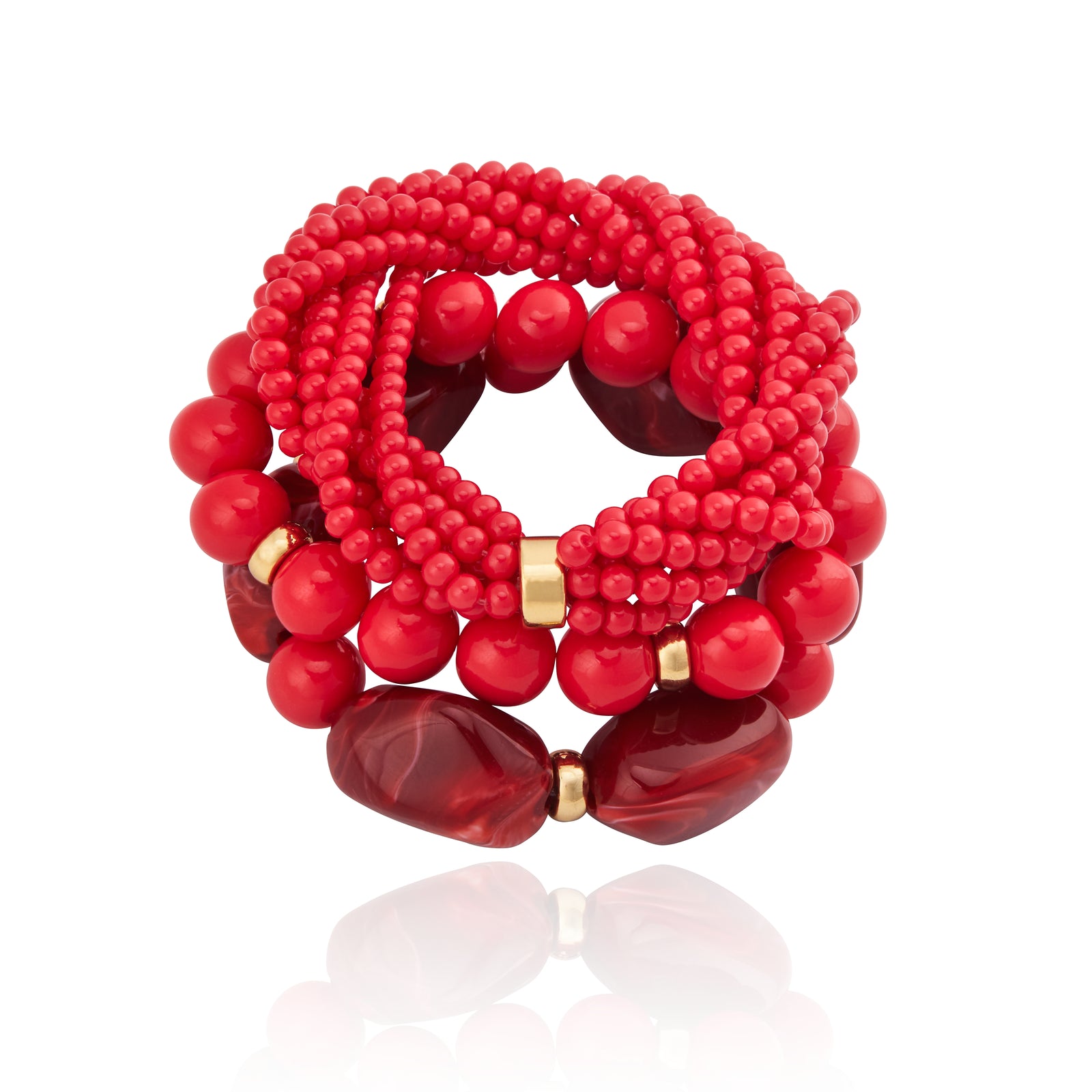 Concept Shell Bracelet - Red Coral