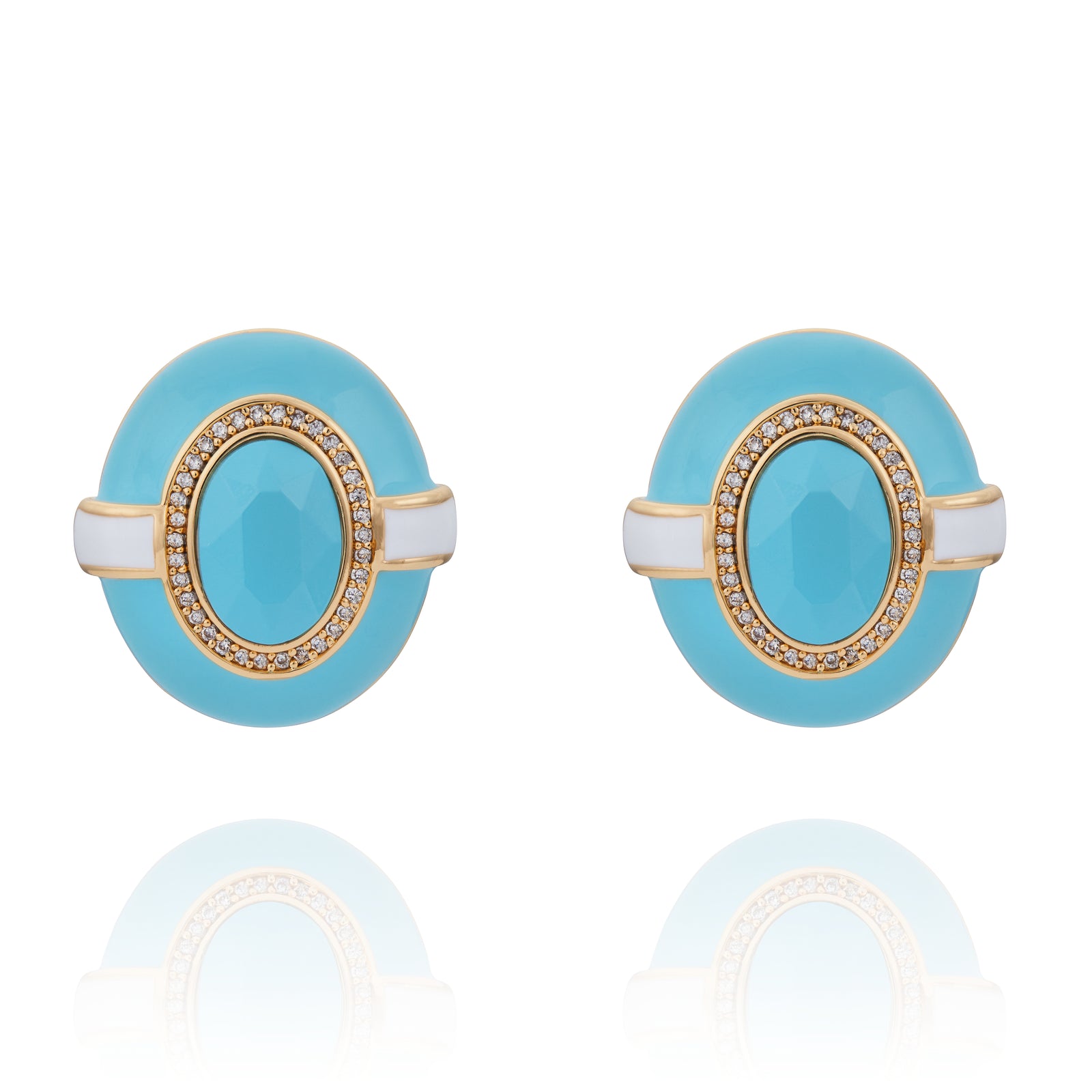 Duomo Turquoise Crystal Earring