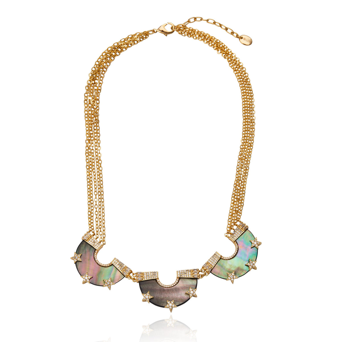 Belinda Necklace Black Mother of Pearl