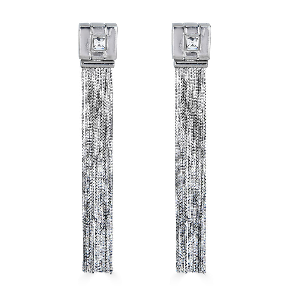 Modern Fringe Earring - Silver