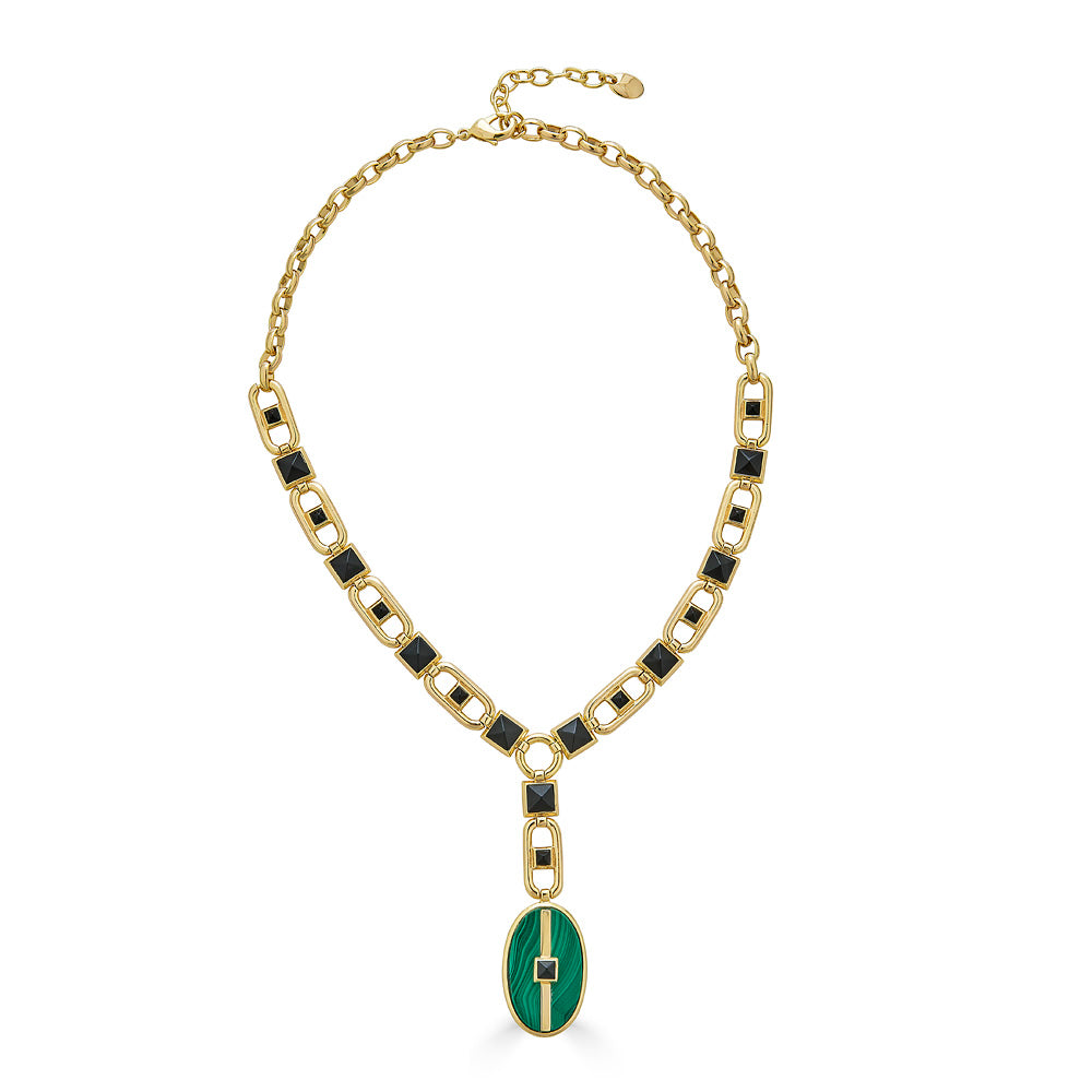 Inspire Drop Necklace Malachite