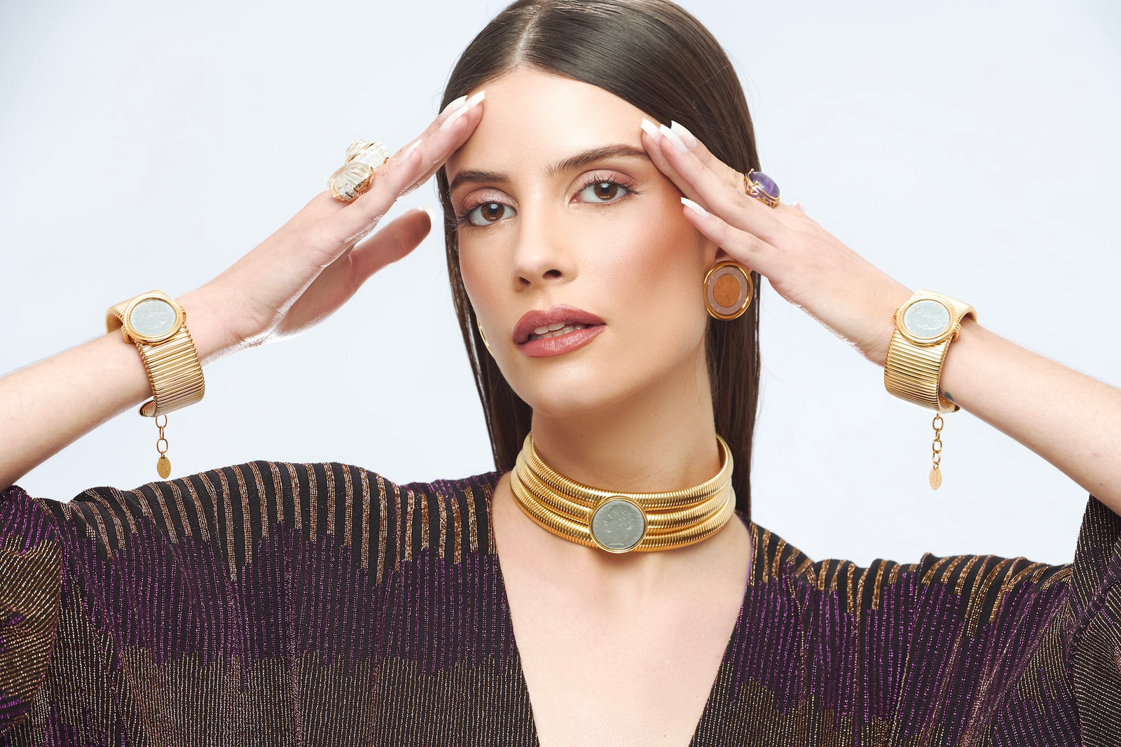 Chloe Stack Choker - Gold