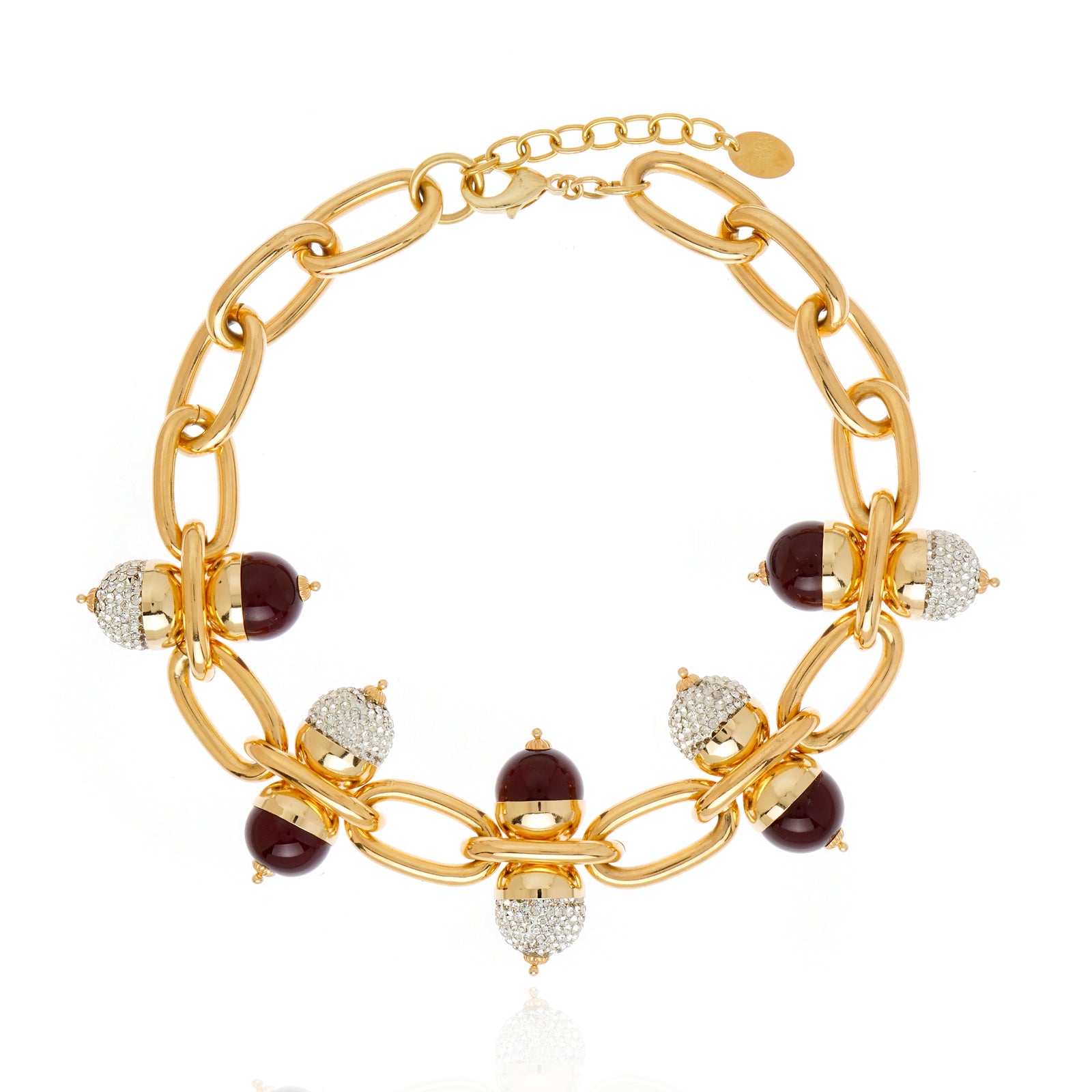 Catena Di Lusso Burgundy Choker