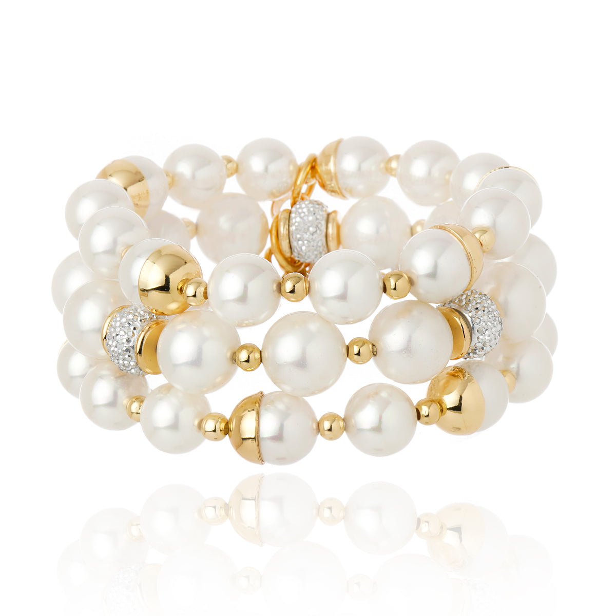 Perlato Trio Bracelet 18K Gold Plated