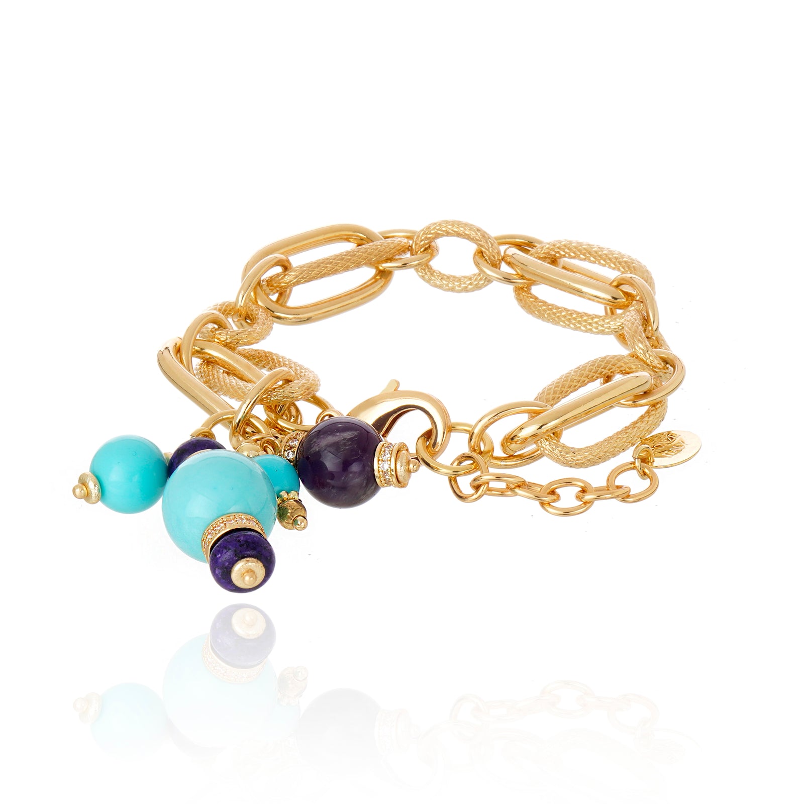 Zina Chain Bracelet Turquoise
