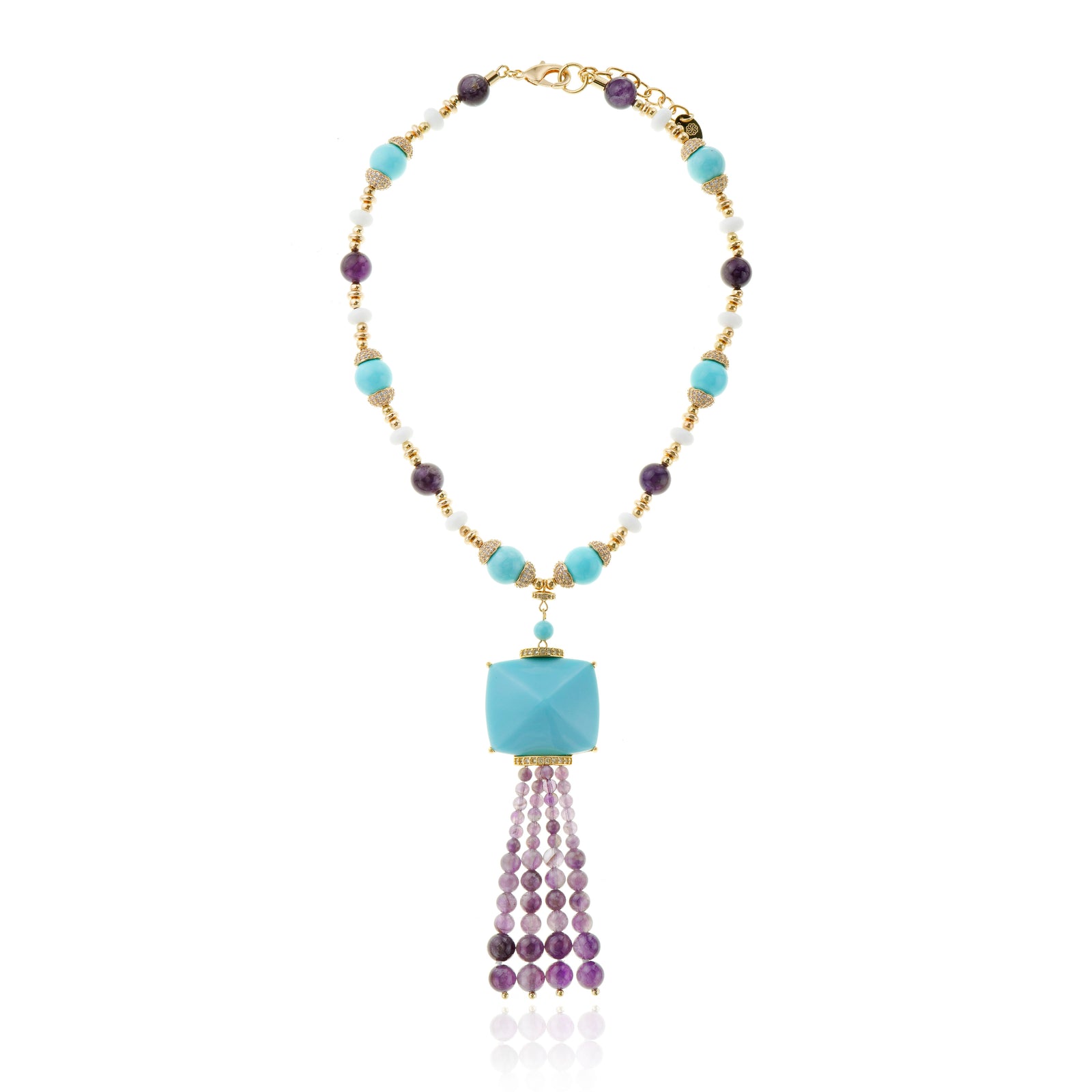 Tarsila Necklace Turquoise and Amethyst
