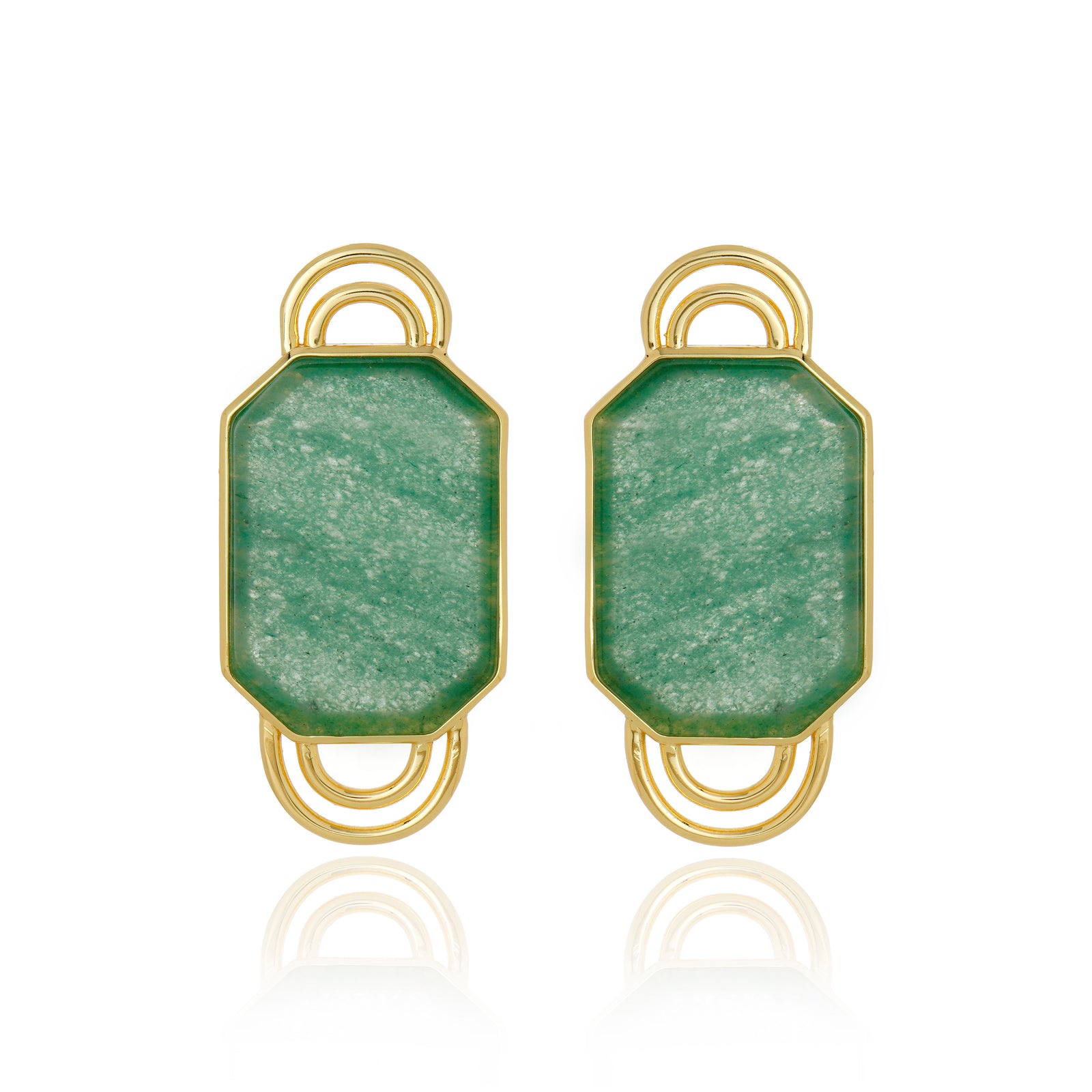 Icon Handle Green Aventurine Earring