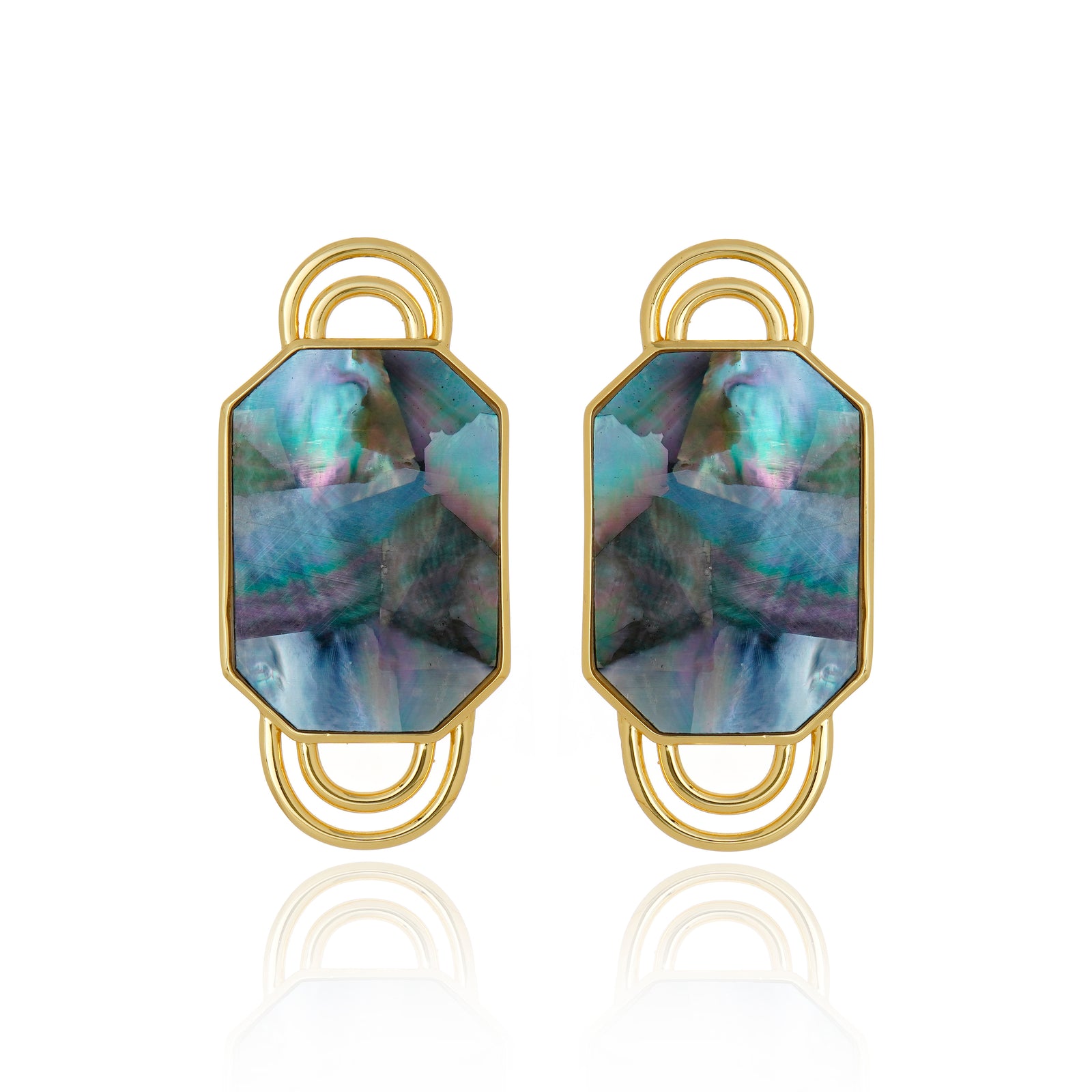 Icon Handle Black MOP Earring