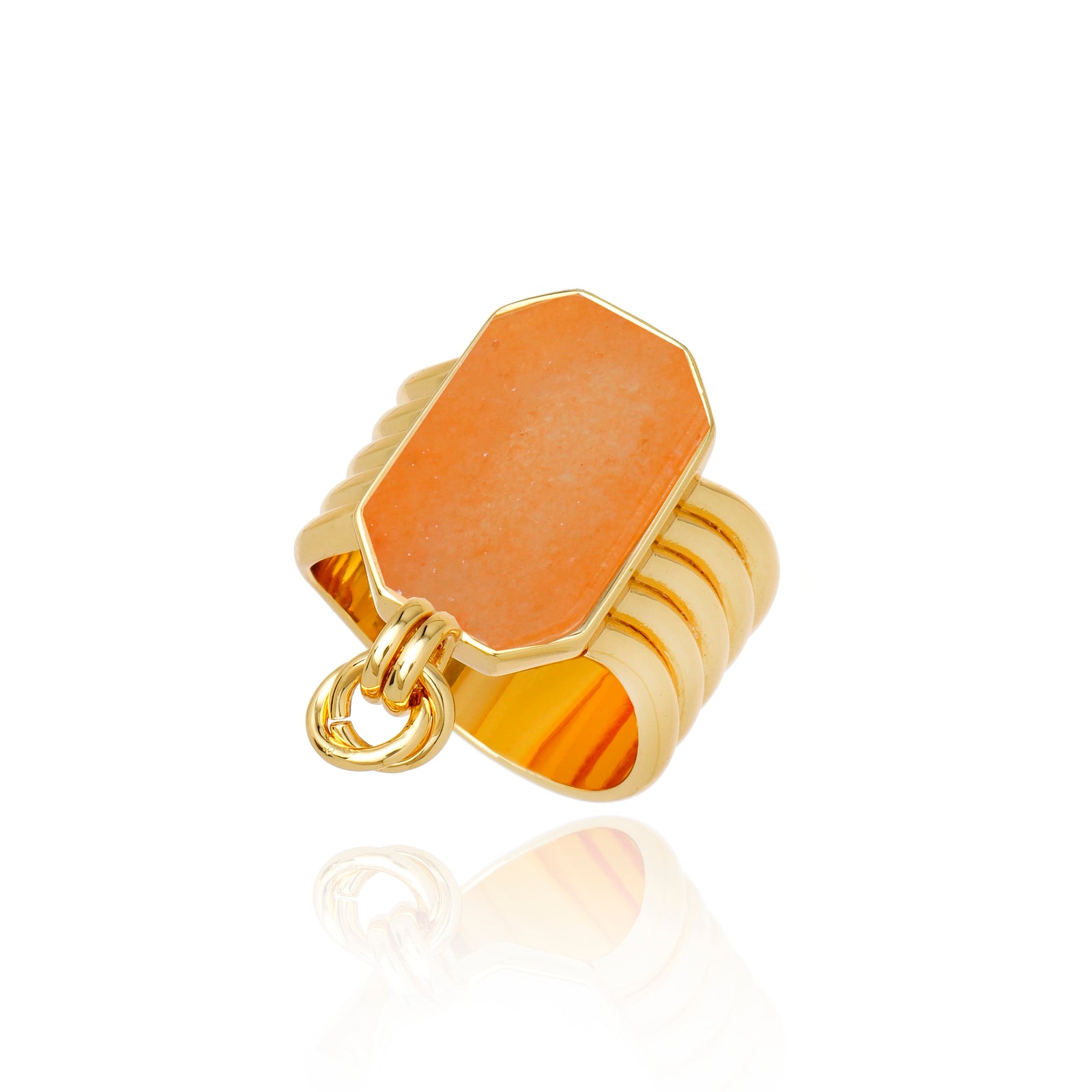 Icon Classic Peach Calcite Ring