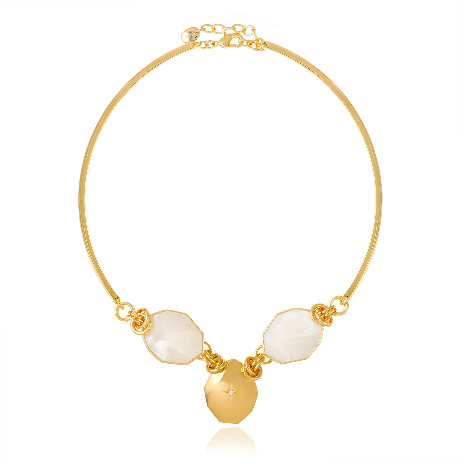 Icon Concept Shine Star White Mother of Pearl Necklace