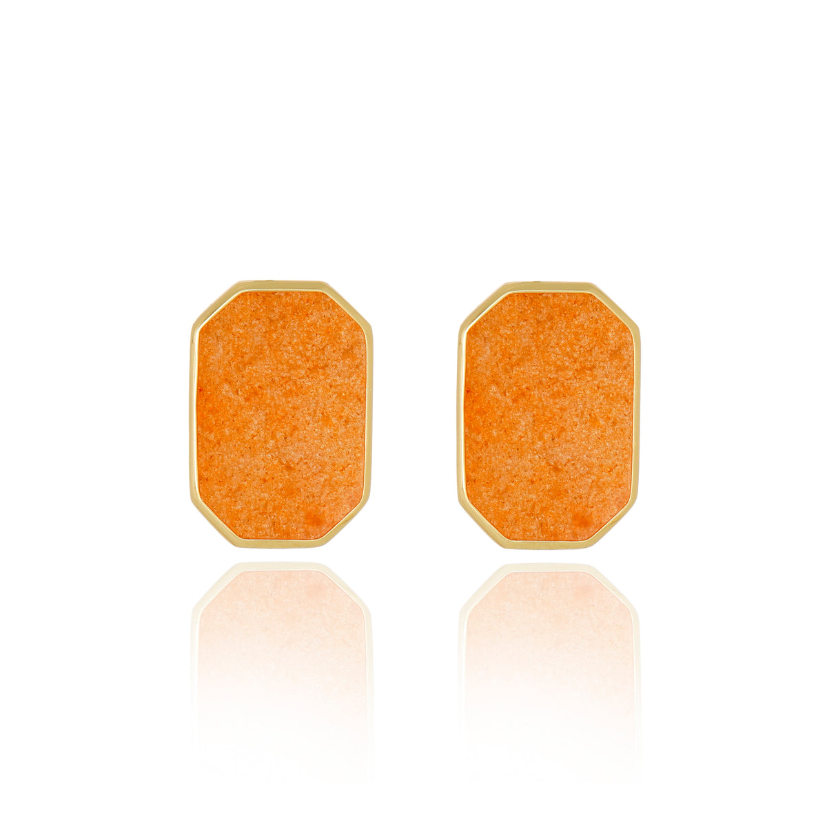 Icons Classic Peach Calcite Stud Earring