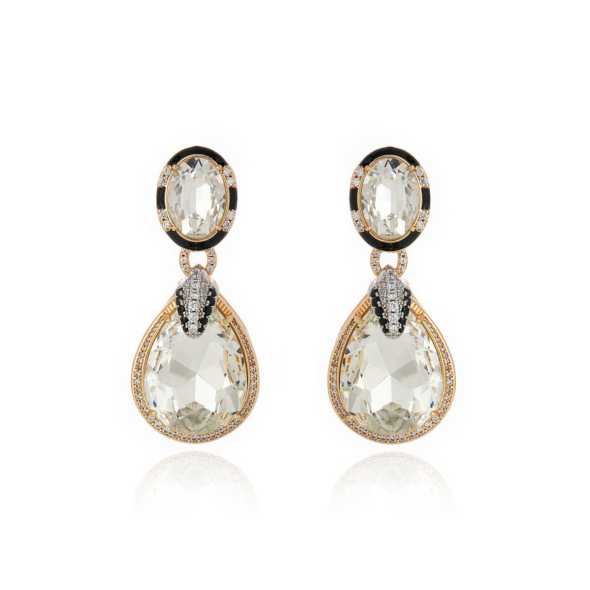 Icona Di Cristallo 18K Gold Plated Earrings