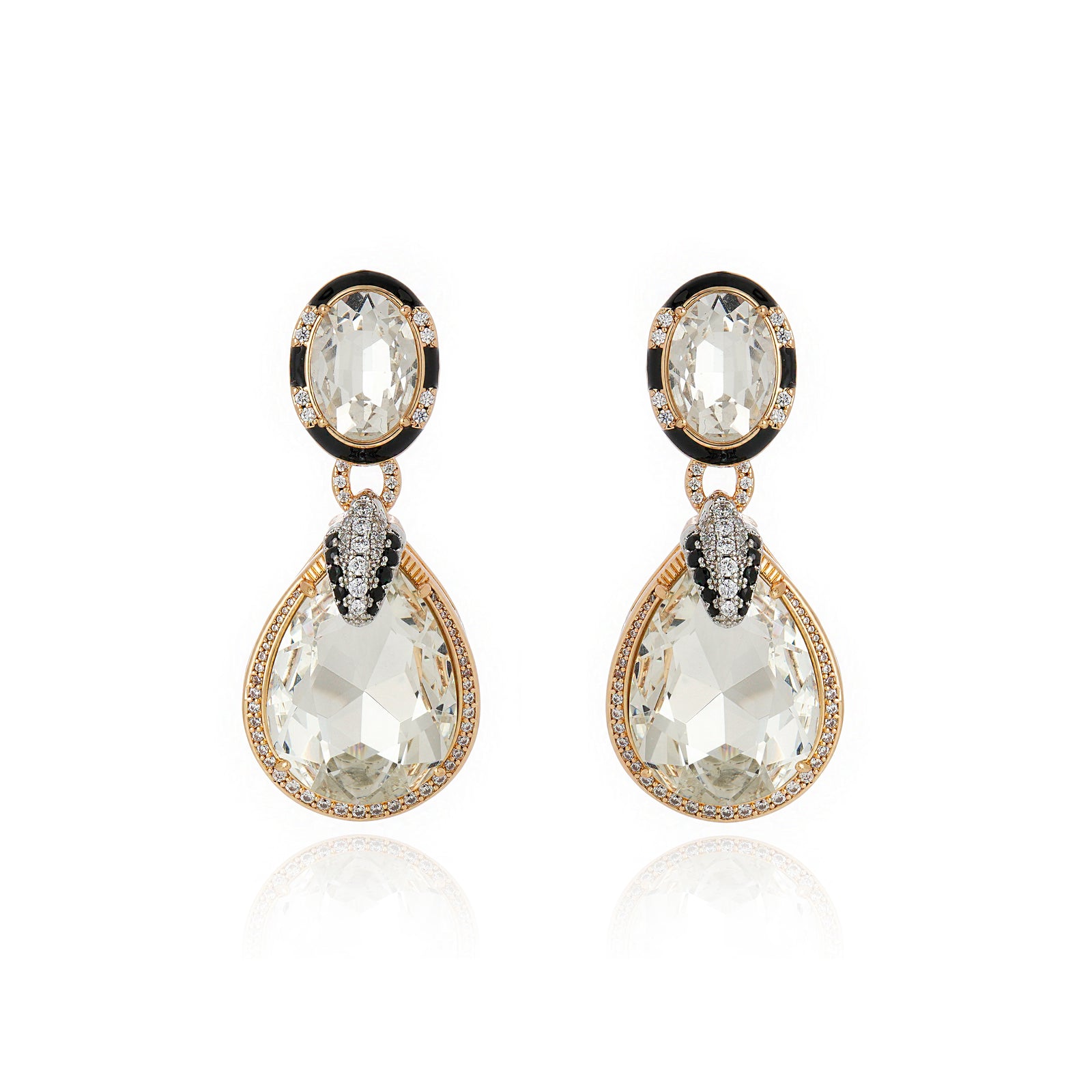 Icona Di Cristallo 18K Gold Plated Earrings