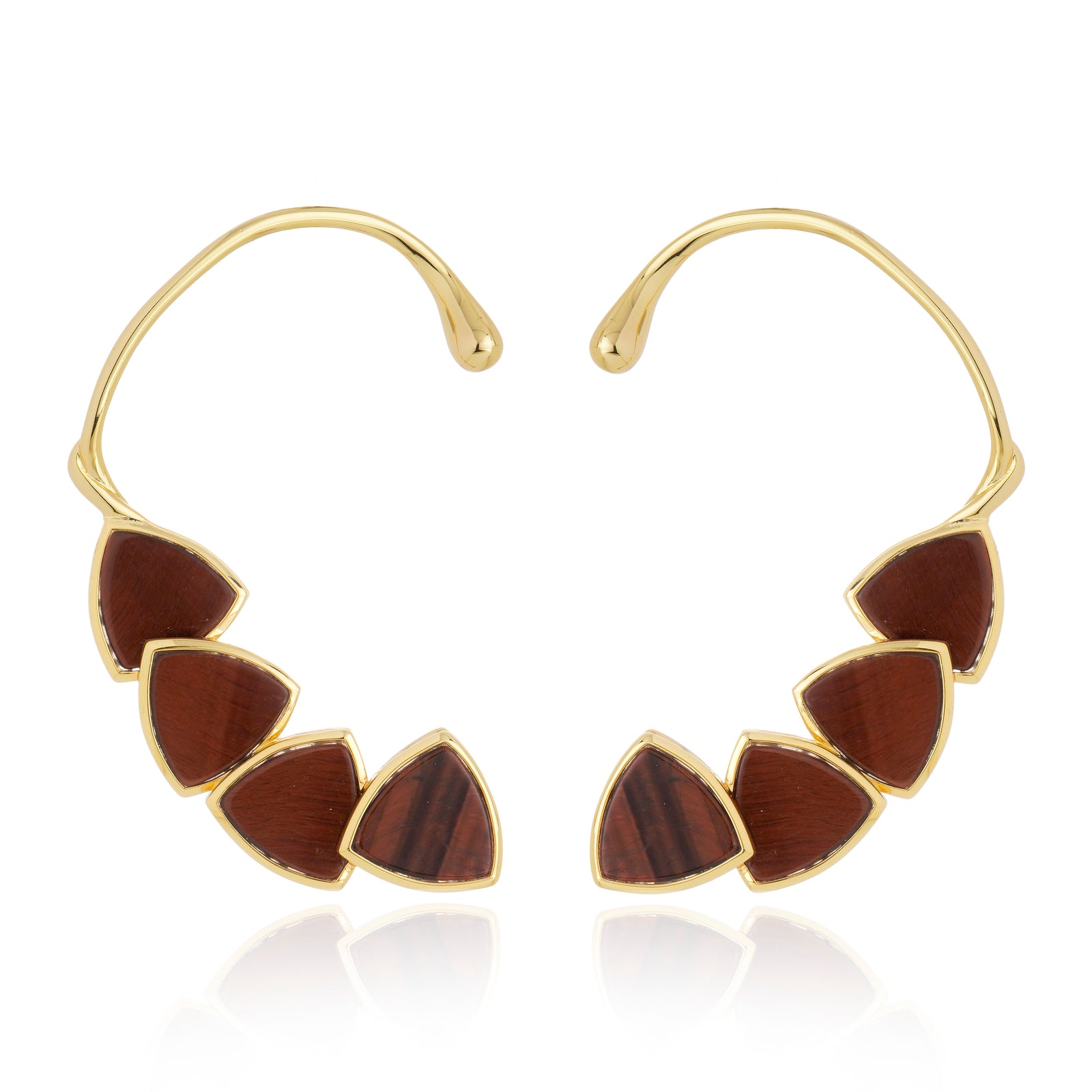 Aurora Earcuff Earrings Dark Tyger’s Eye