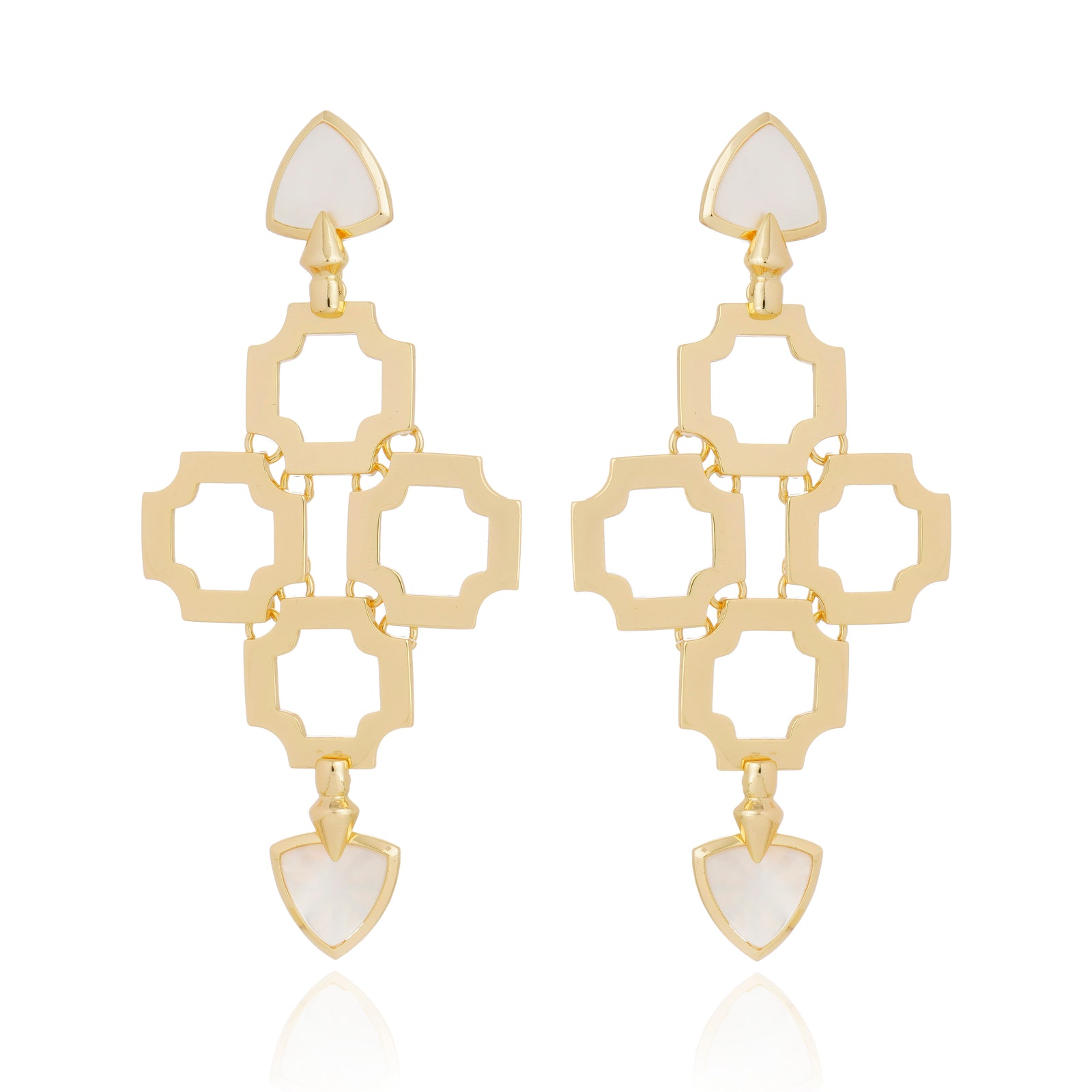 Helio Earings White Mother of Pearl