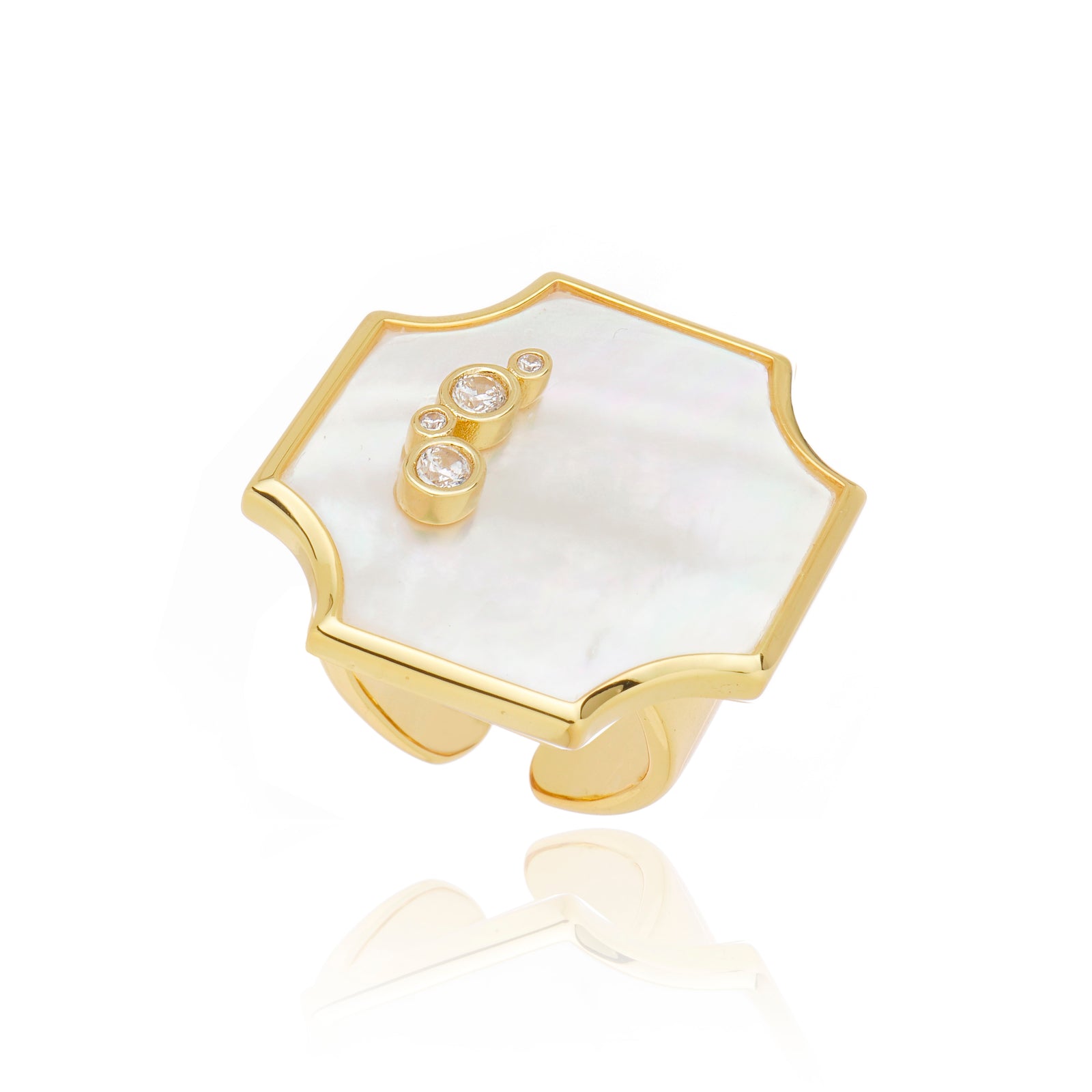 Ágape Ring White Mother of Pearl