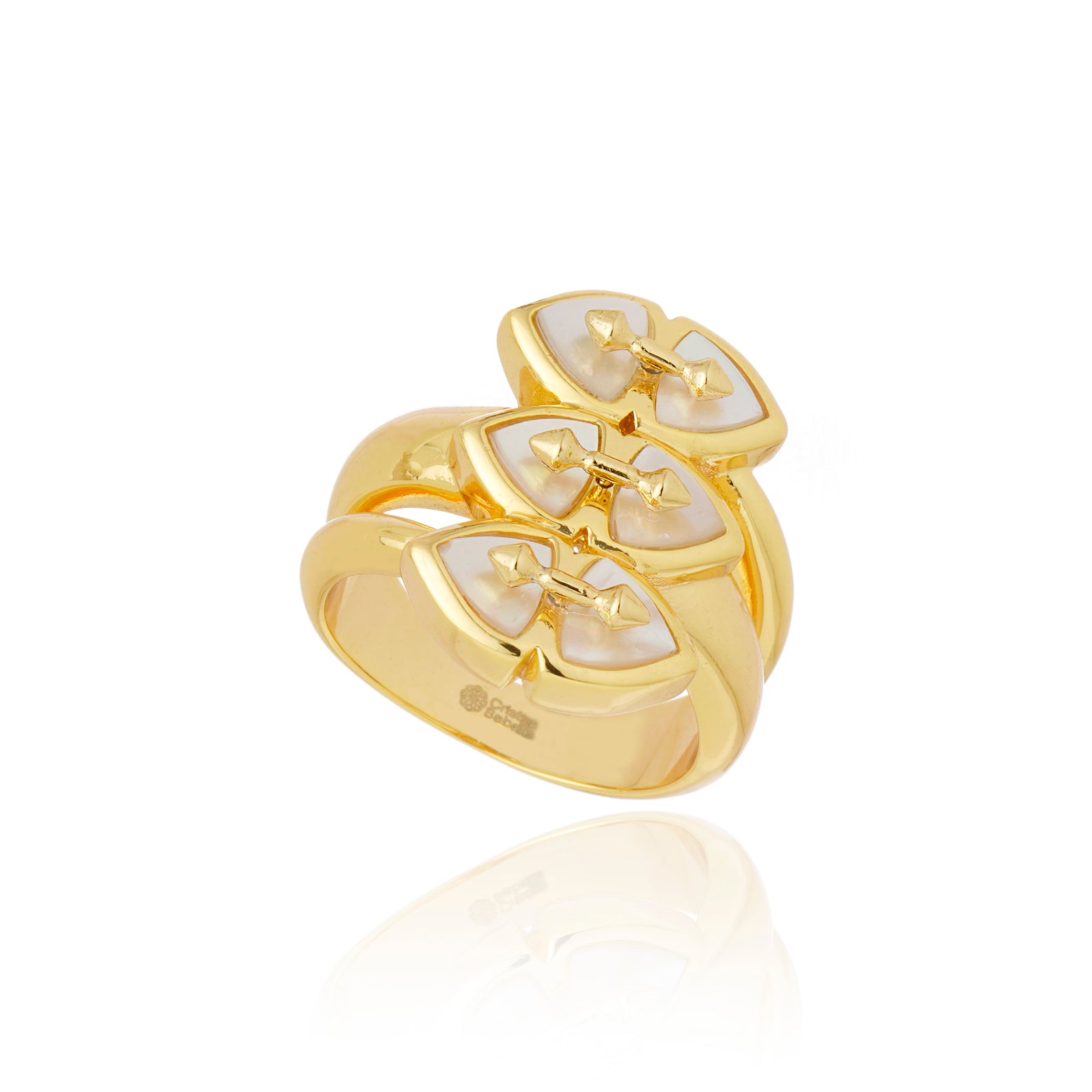 Anteros Ring White Mother of Pearl