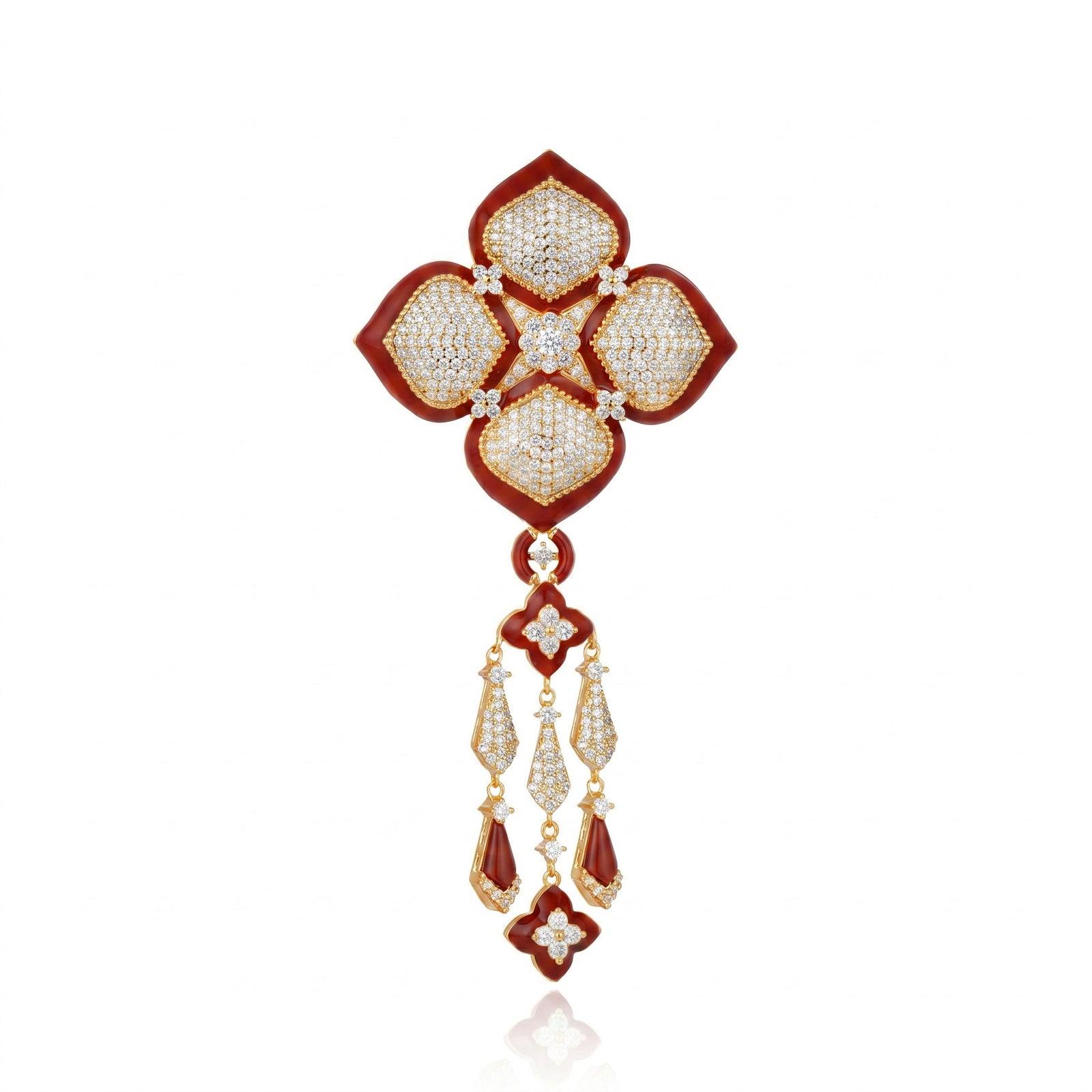 Cuzco Brooch Burgundy