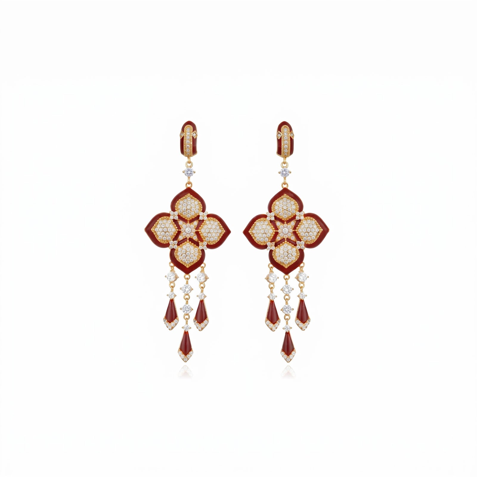 Cuzco Earrings Burgundy