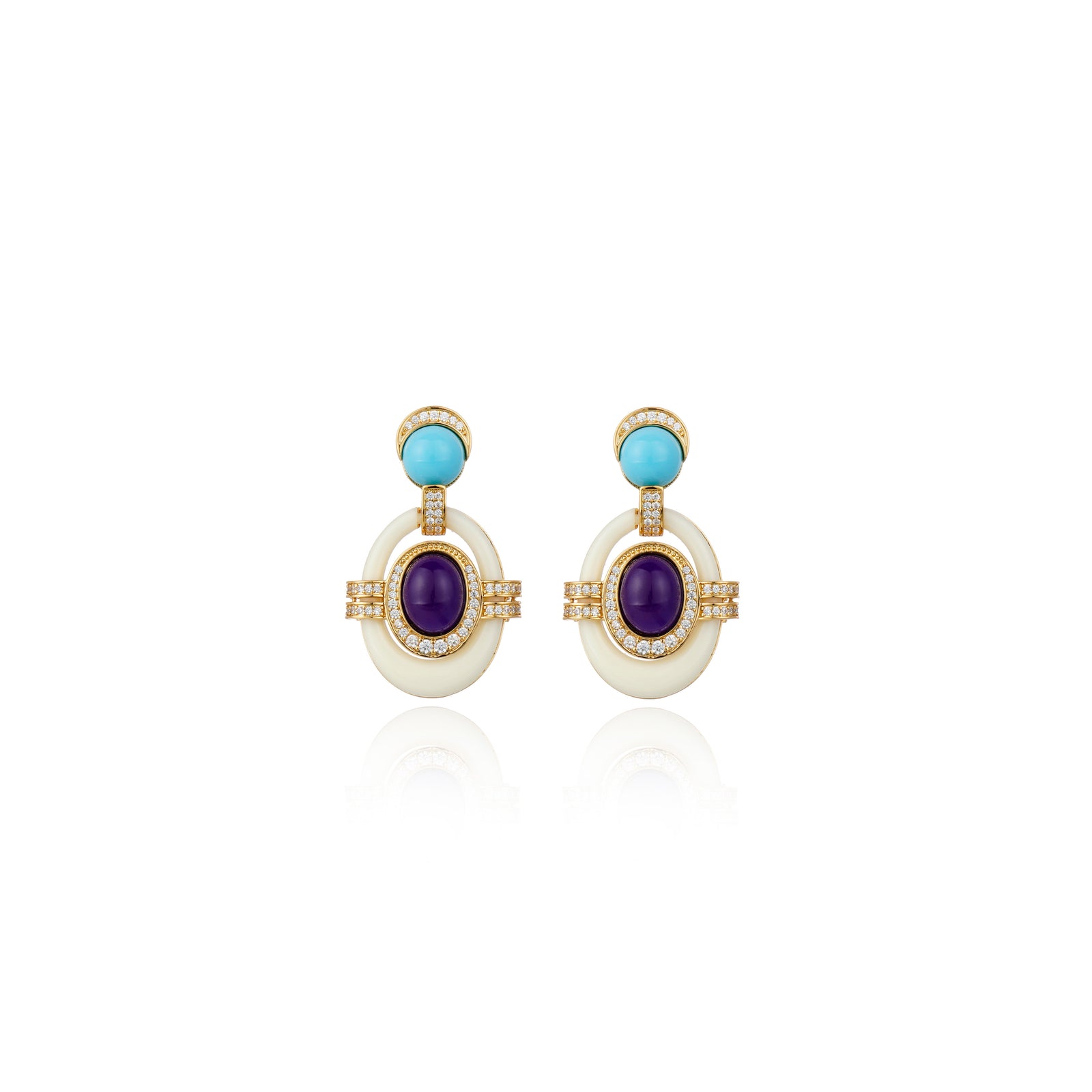 Machu Picchu Earrings Amethyst