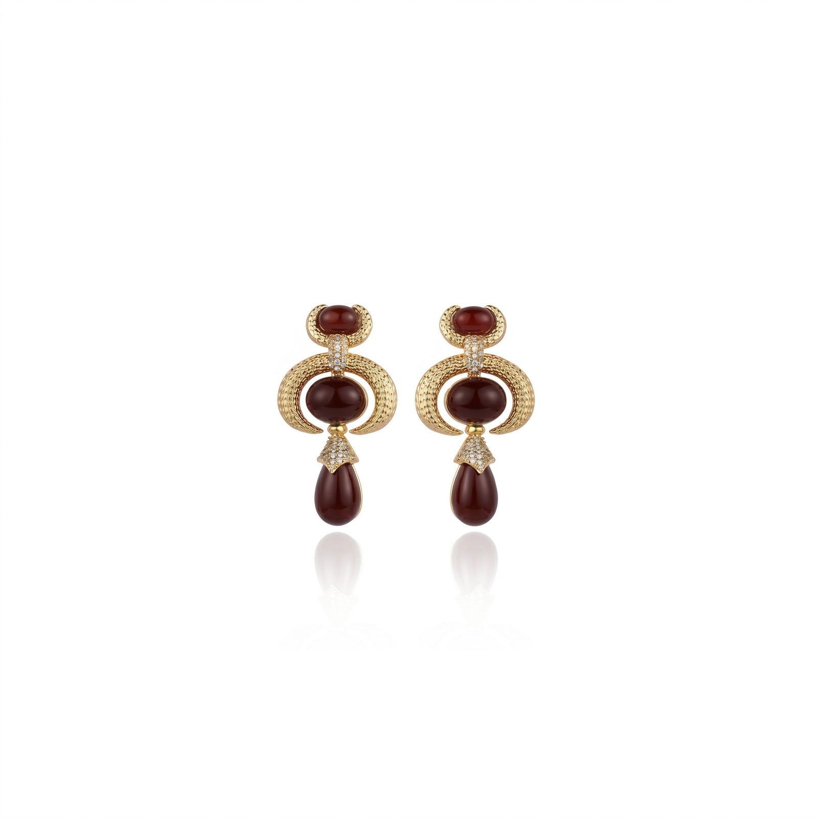 Sacred Valley Earrings Burgundy