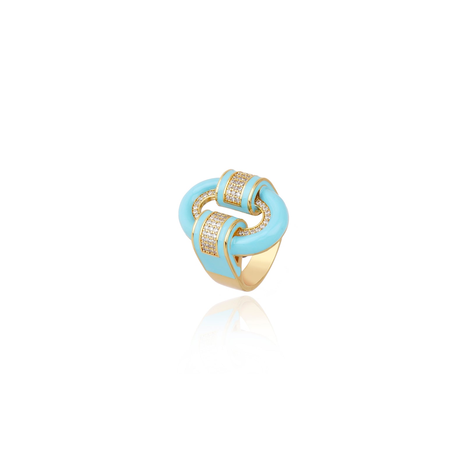 Andean Gold Ring Turquoise