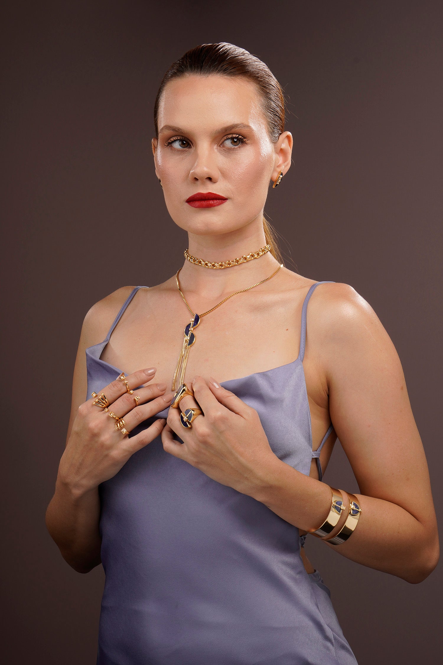 Connection Fringe Necklace Lapis