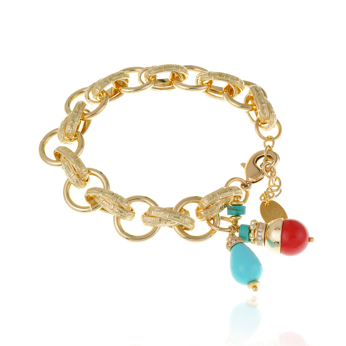 Sirena Bracelet Coral and Turquoise