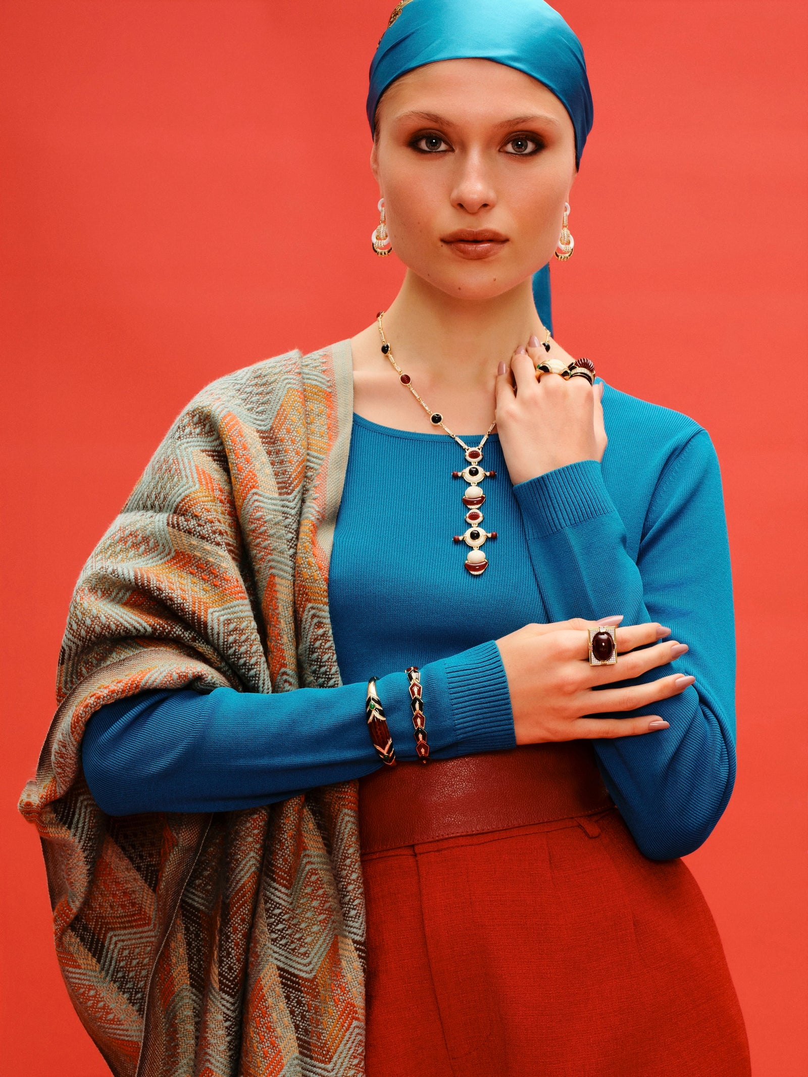 Condor Necklace Burgundy