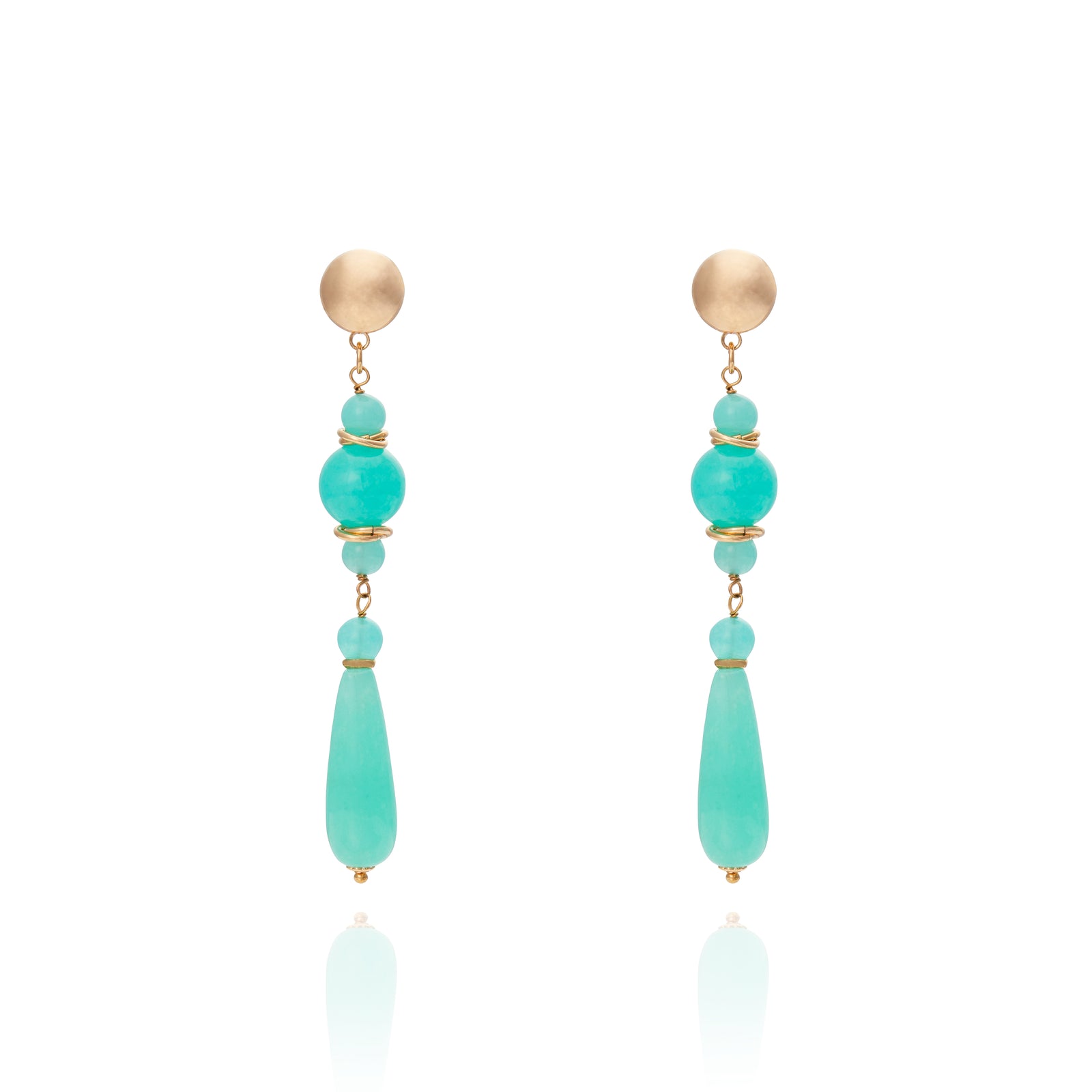 Taj Mahal Medium Earring - Aqua