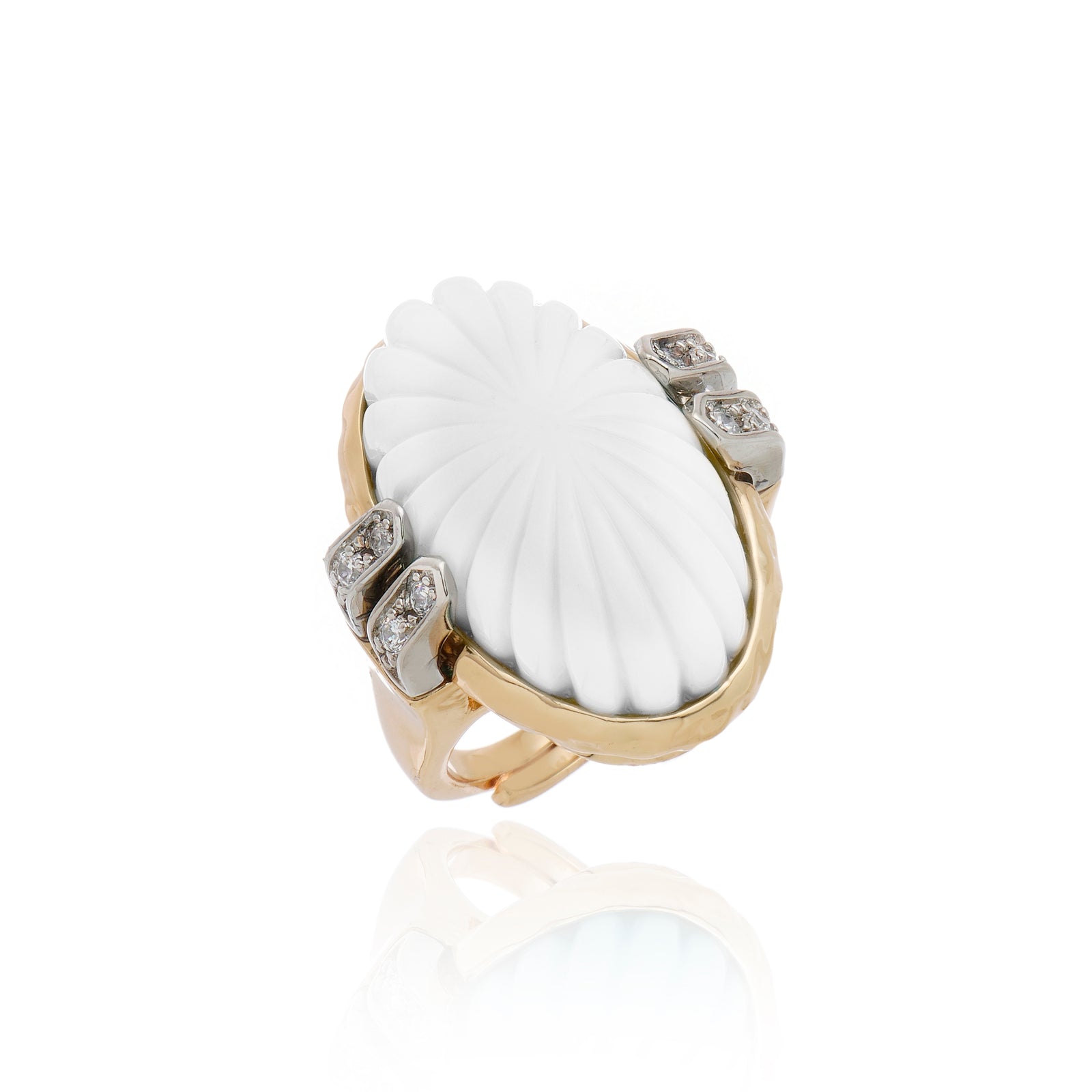 Aura Ring White Agate