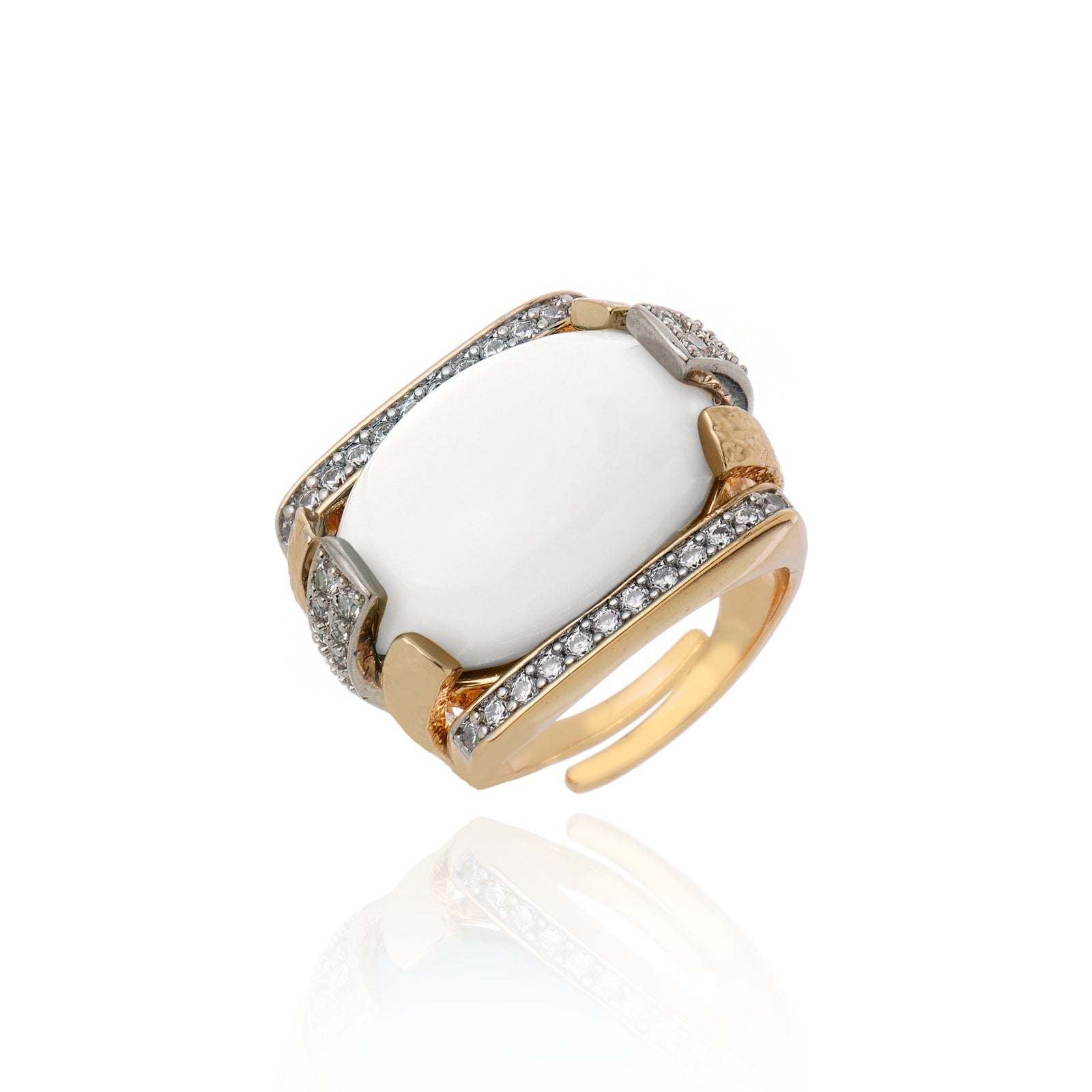 Capri Ring White Agate
