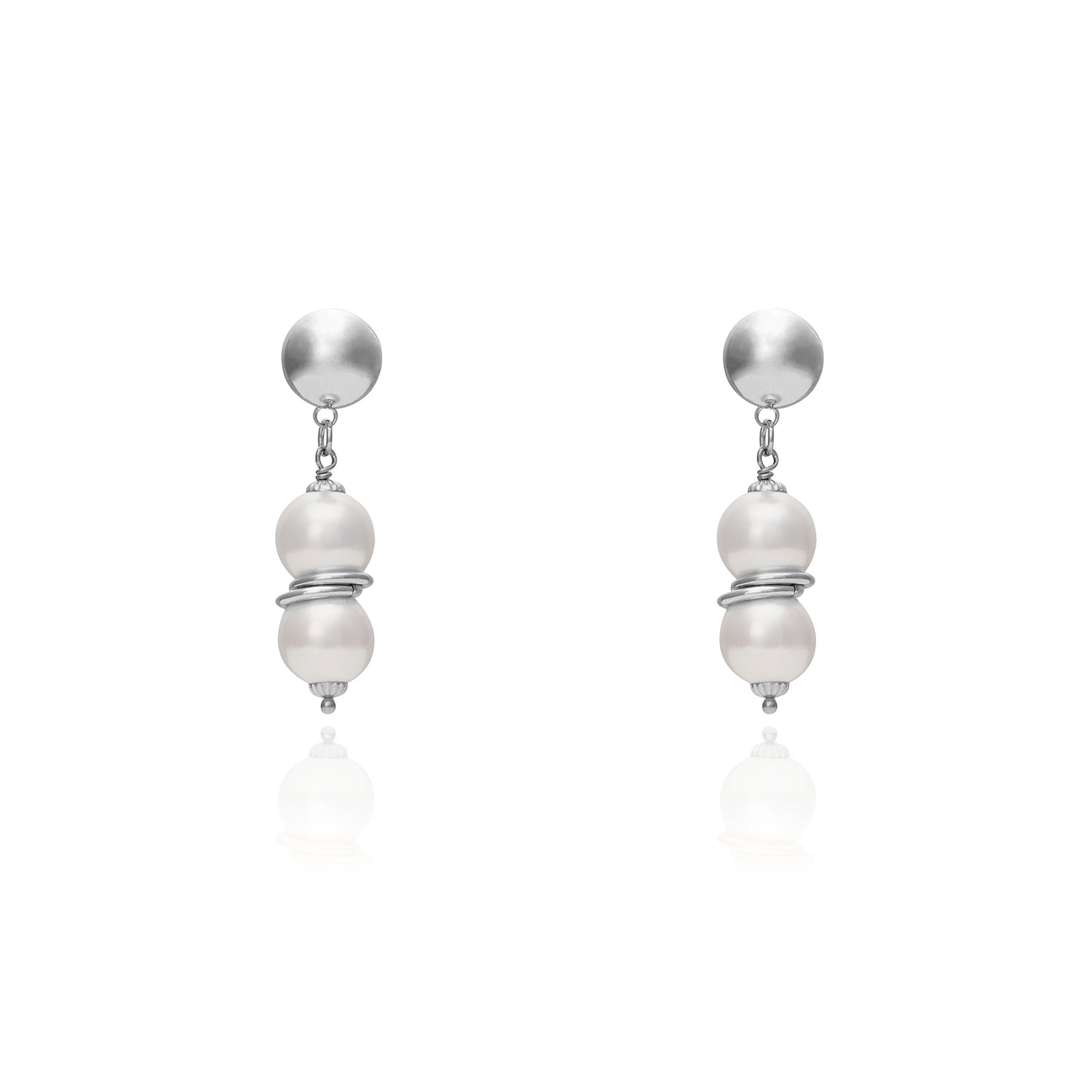 Mini Taj Mahal Pearl Silver Earring