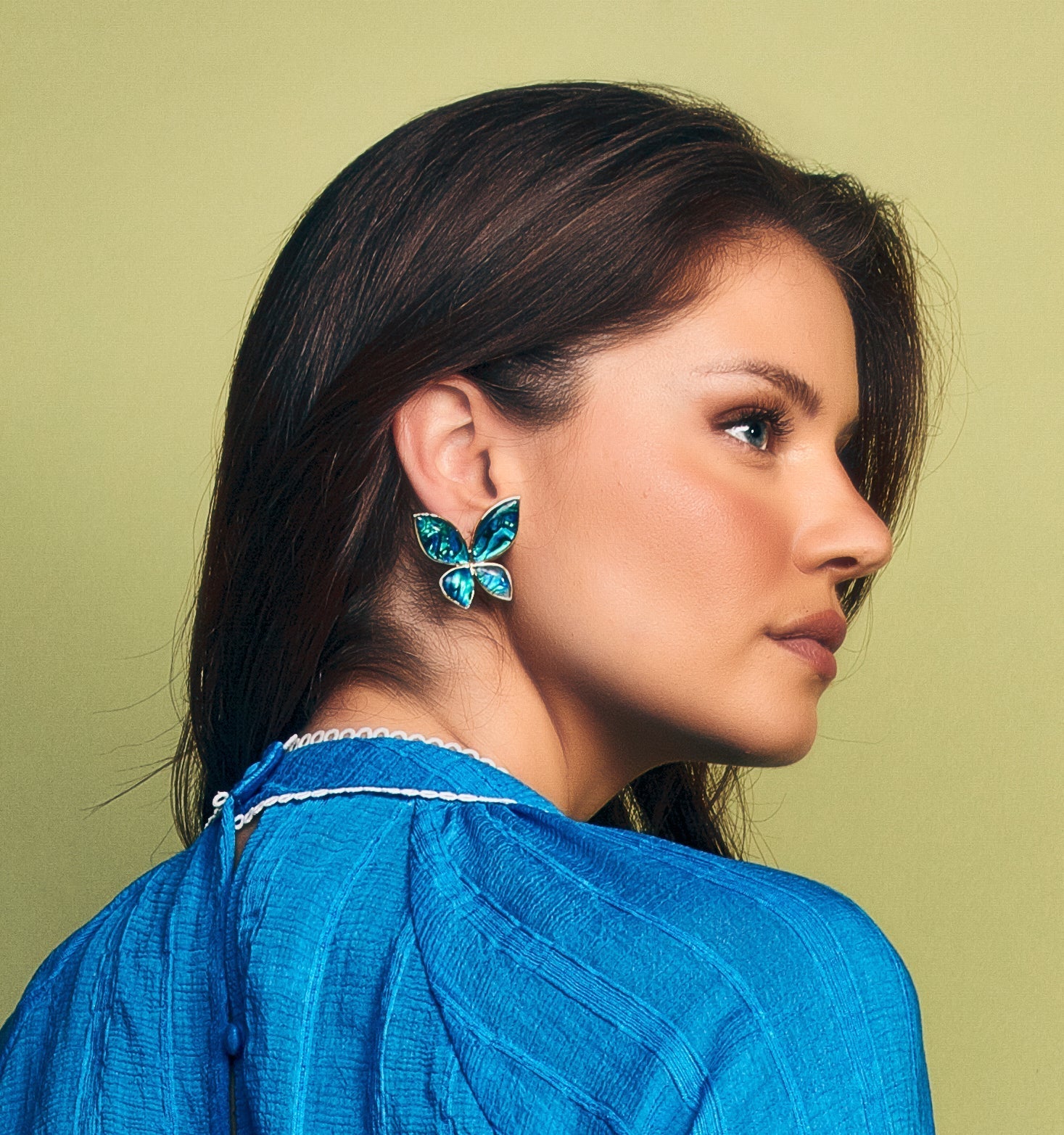 Sophia Earring - Blue Abalone