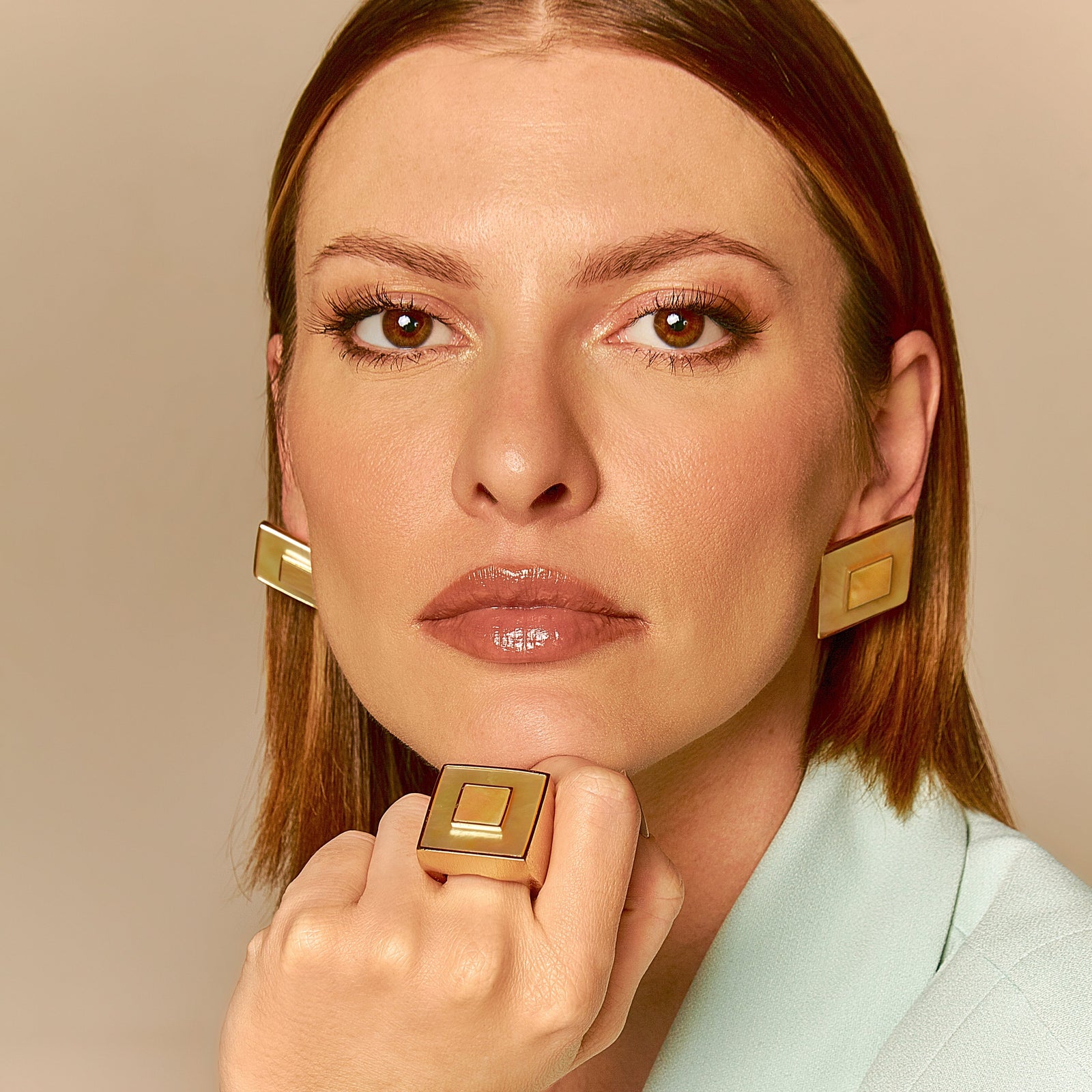 Porto Cervo Earring - Gold Mother of Pearl