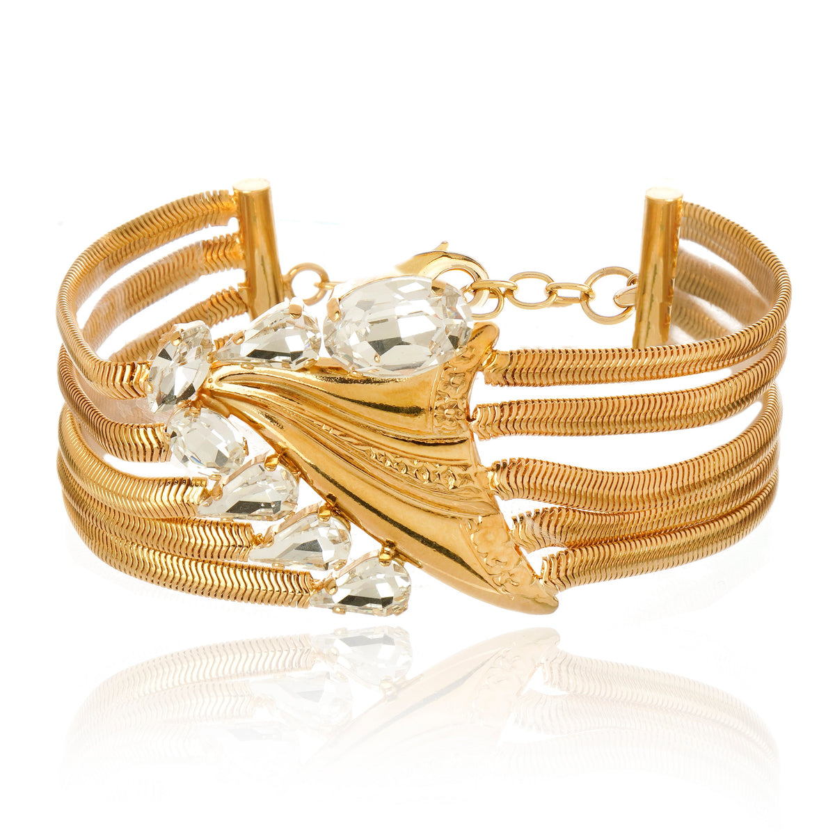Fenix Bracelet Crystal 18K Gold Plated