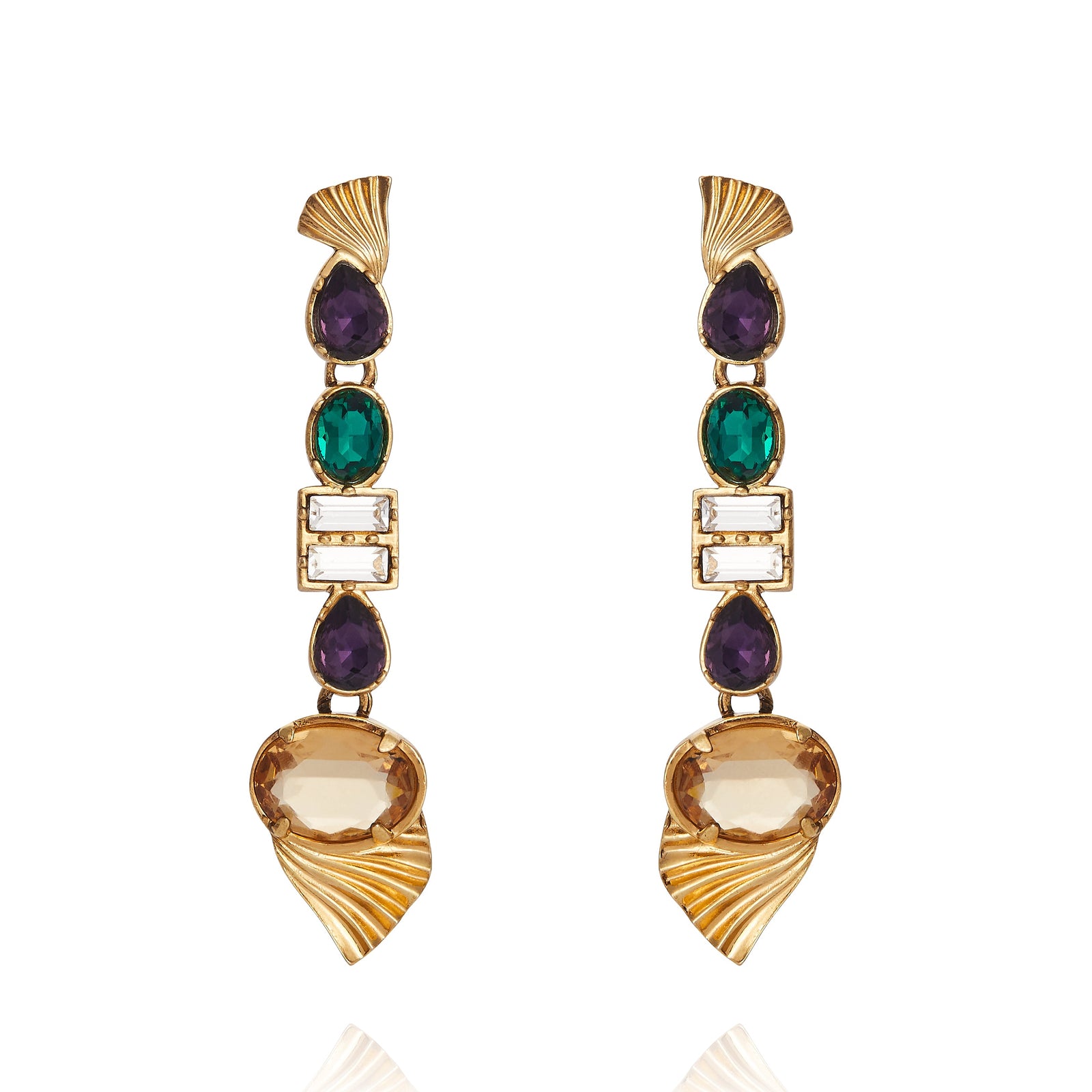 Milano Mix Earring - Emerald
