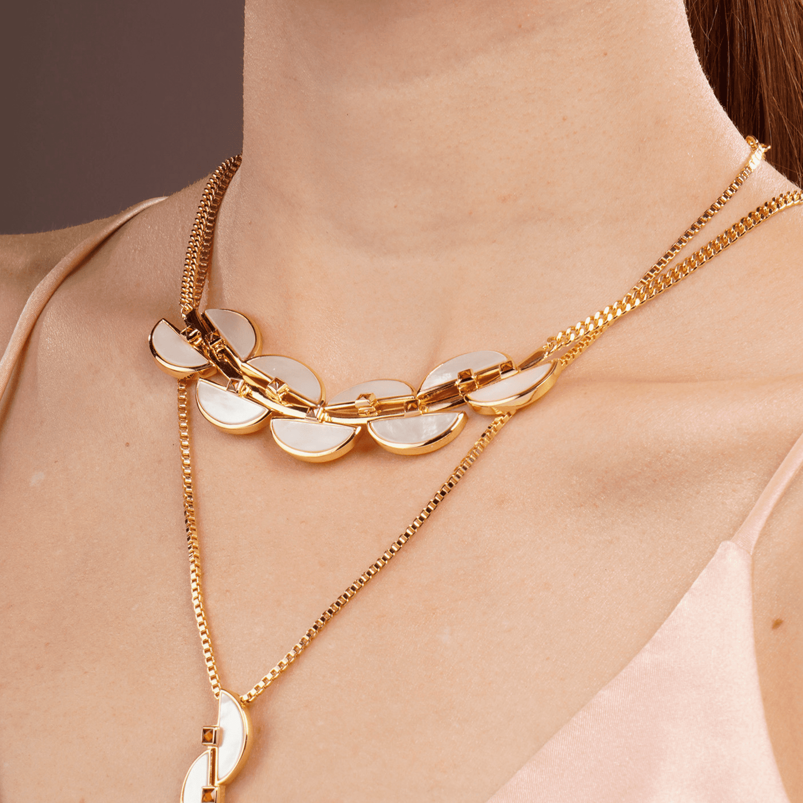 Connection Necklace White Mother of Pearl