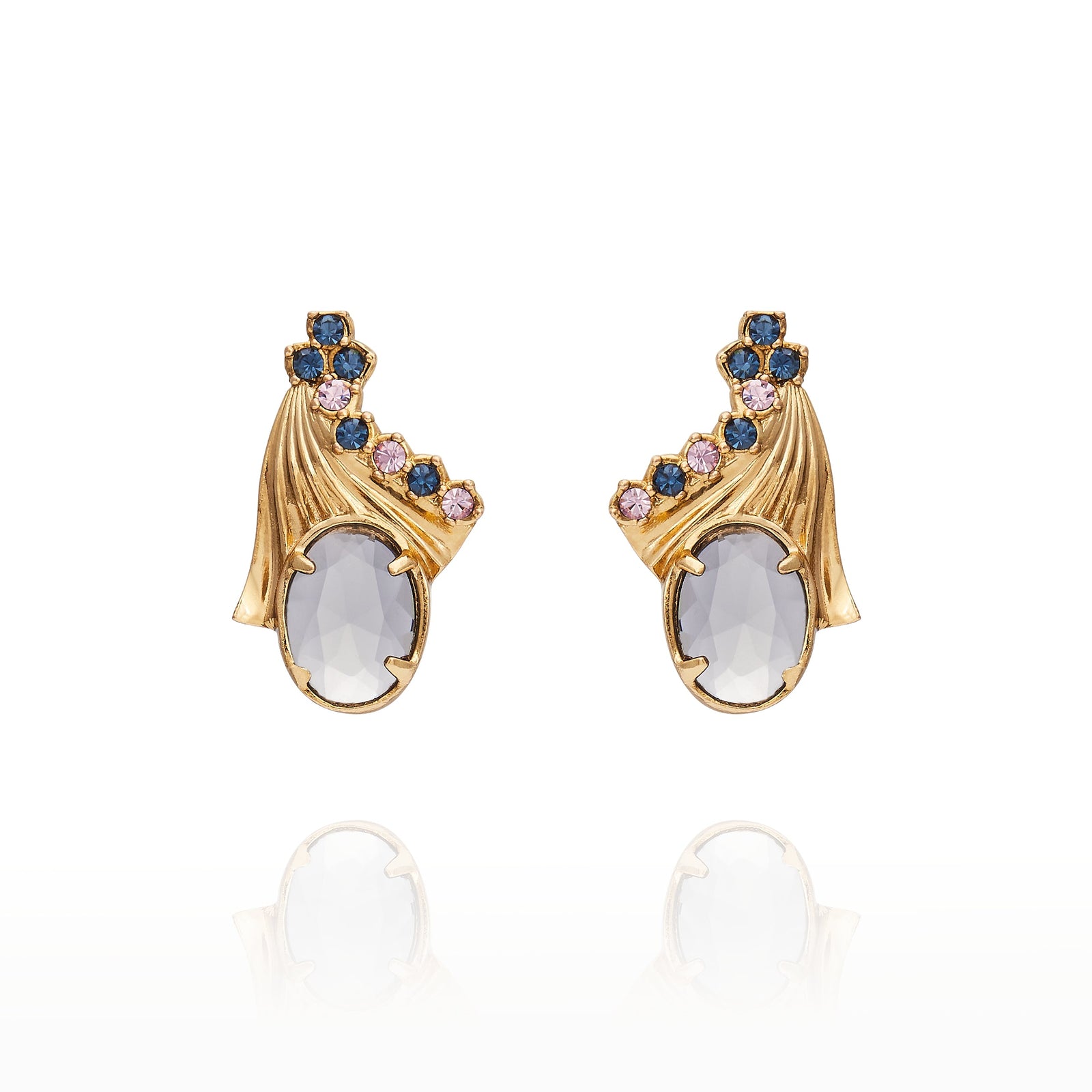 Milano Oval Earring - Black Diamond