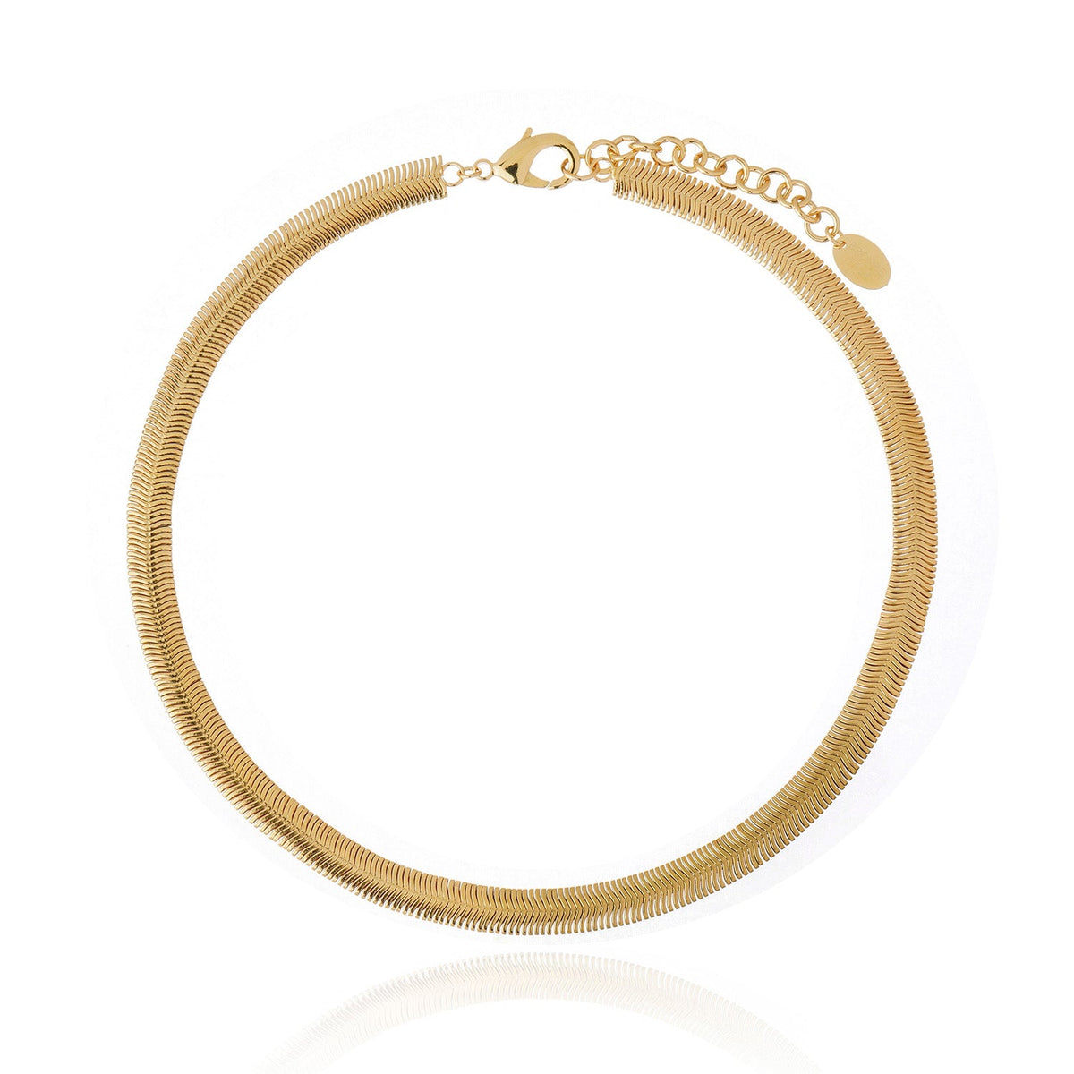 Large Snake Necklace - 18K Gold Plated